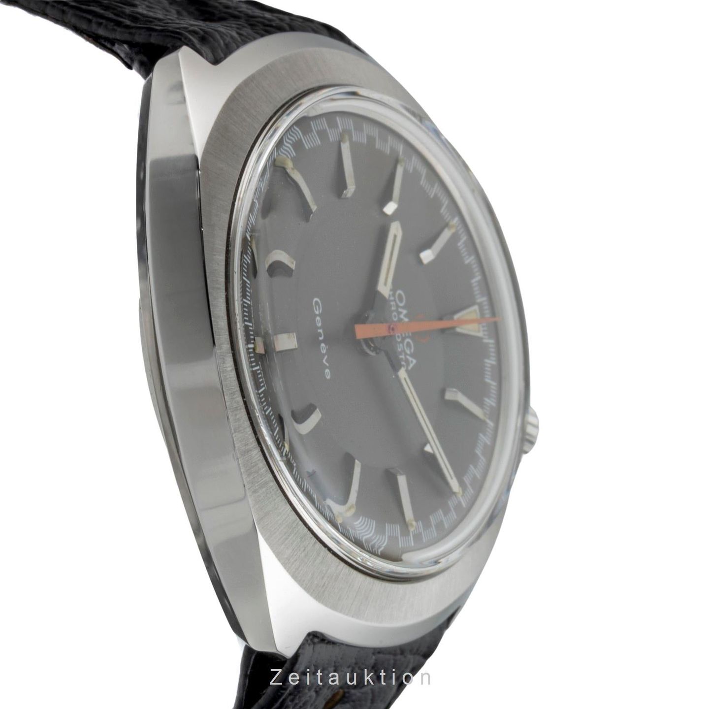 Omega Genève 145.01 (1968) - Grijs wijzerplaat 35mm Staal (6/8)