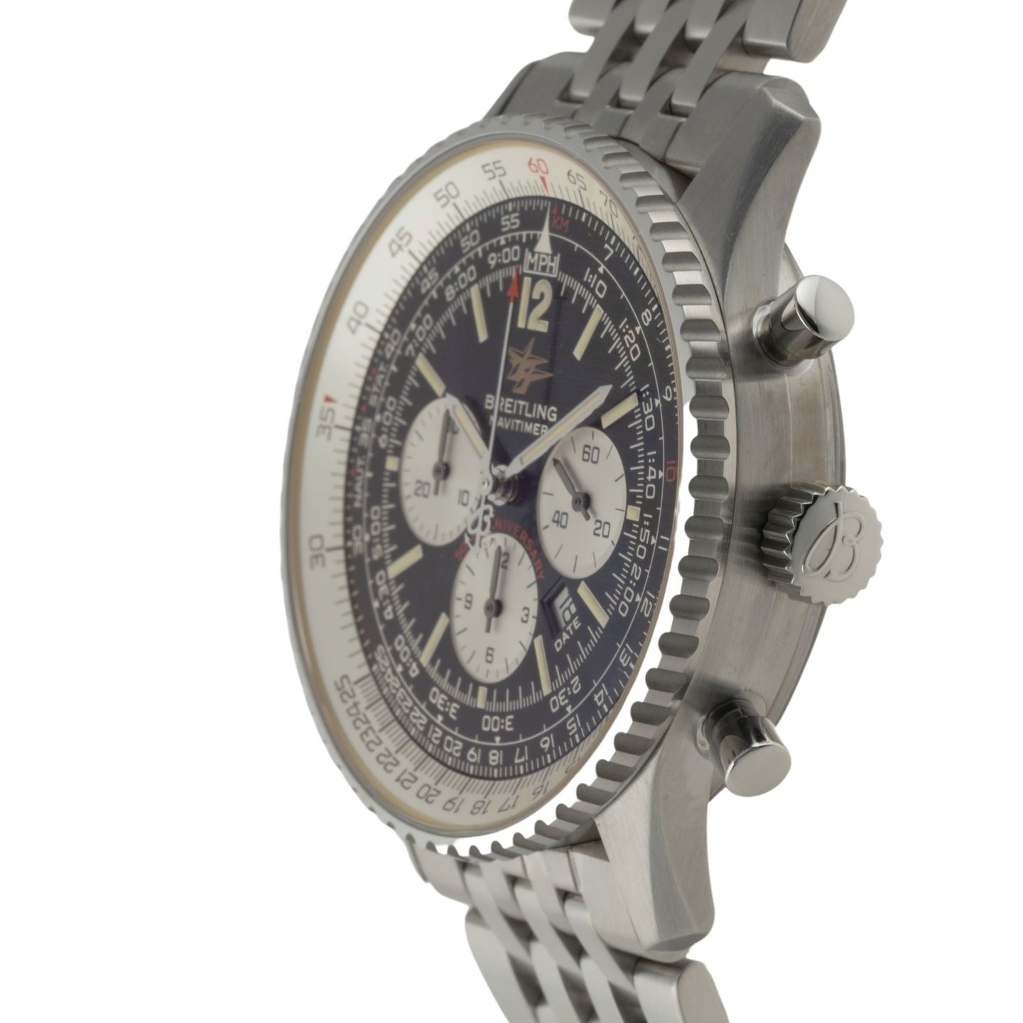 Breitling Navitimer A41322 (2003) - Zwart wijzerplaat 42mm Staal (6/8)