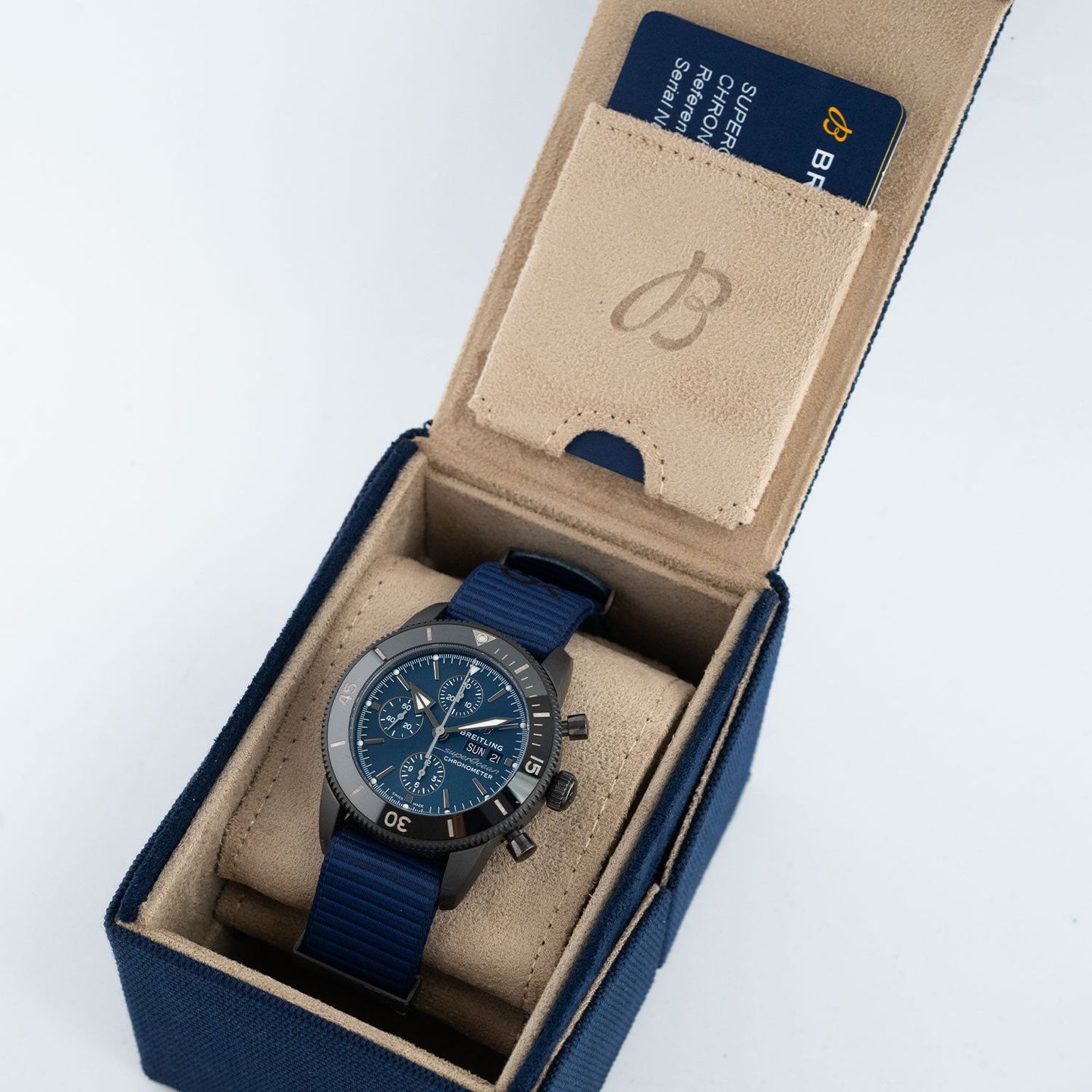 Breitling Superocean Heritage II Chronograph M133132A1C1W1 (2025) - Blue dial 44 mm Steel case (7/7)