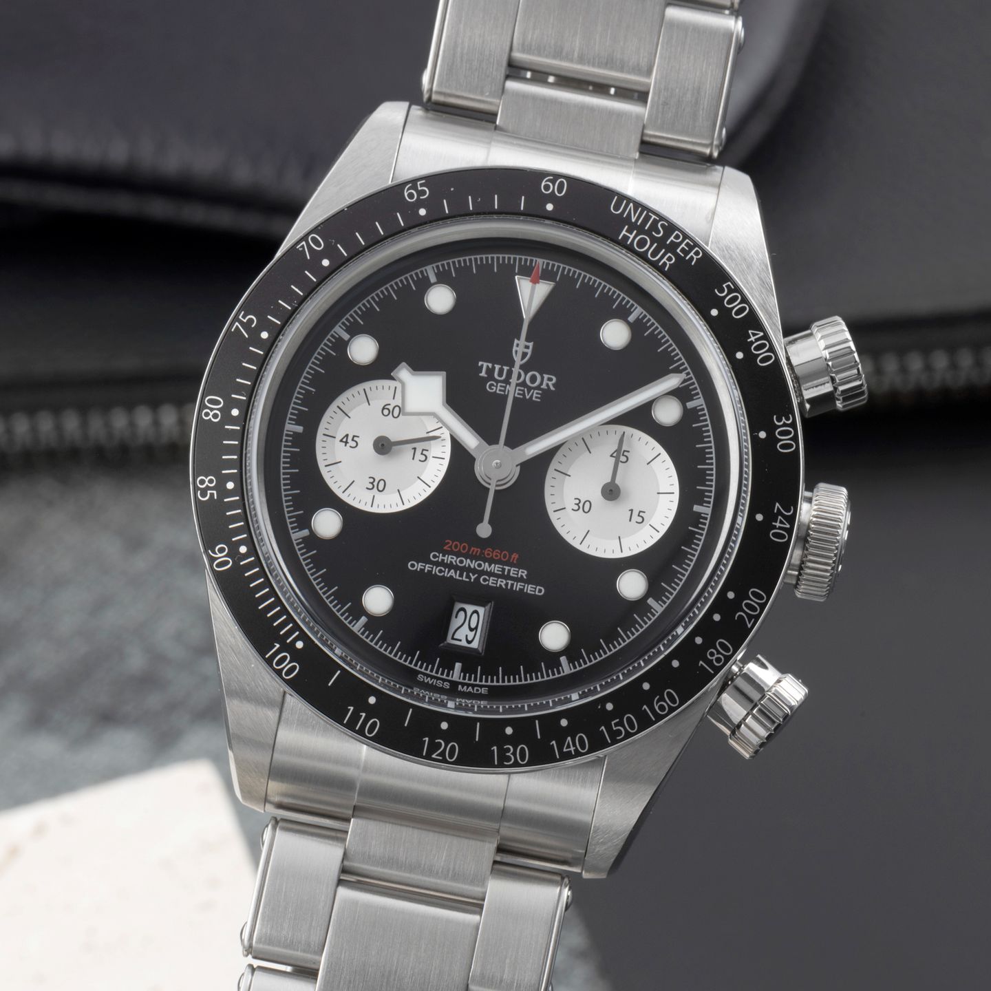 Tudor Black Bay Chrono 79360N (Onbekend (willekeurig serienummer)) - Zwart wijzerplaat 41mm Staal (3/8)