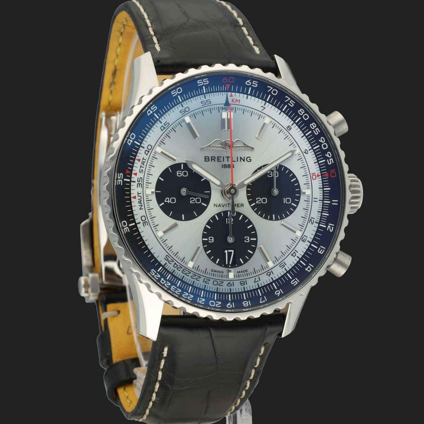 Breitling Navitimer 1 B01 Chronograph AB0138241G1P1 (2023) - Zilver wijzerplaat 43mm Staal (4/8)