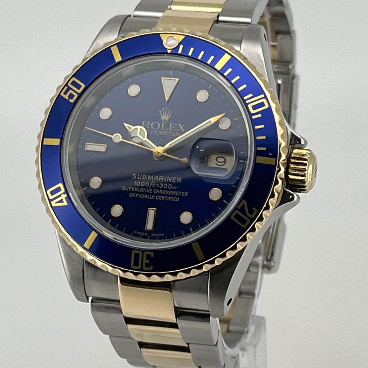 Rolex Submariner Date 16613 (2002) - 40 mm Gold/Steel case (1/8)