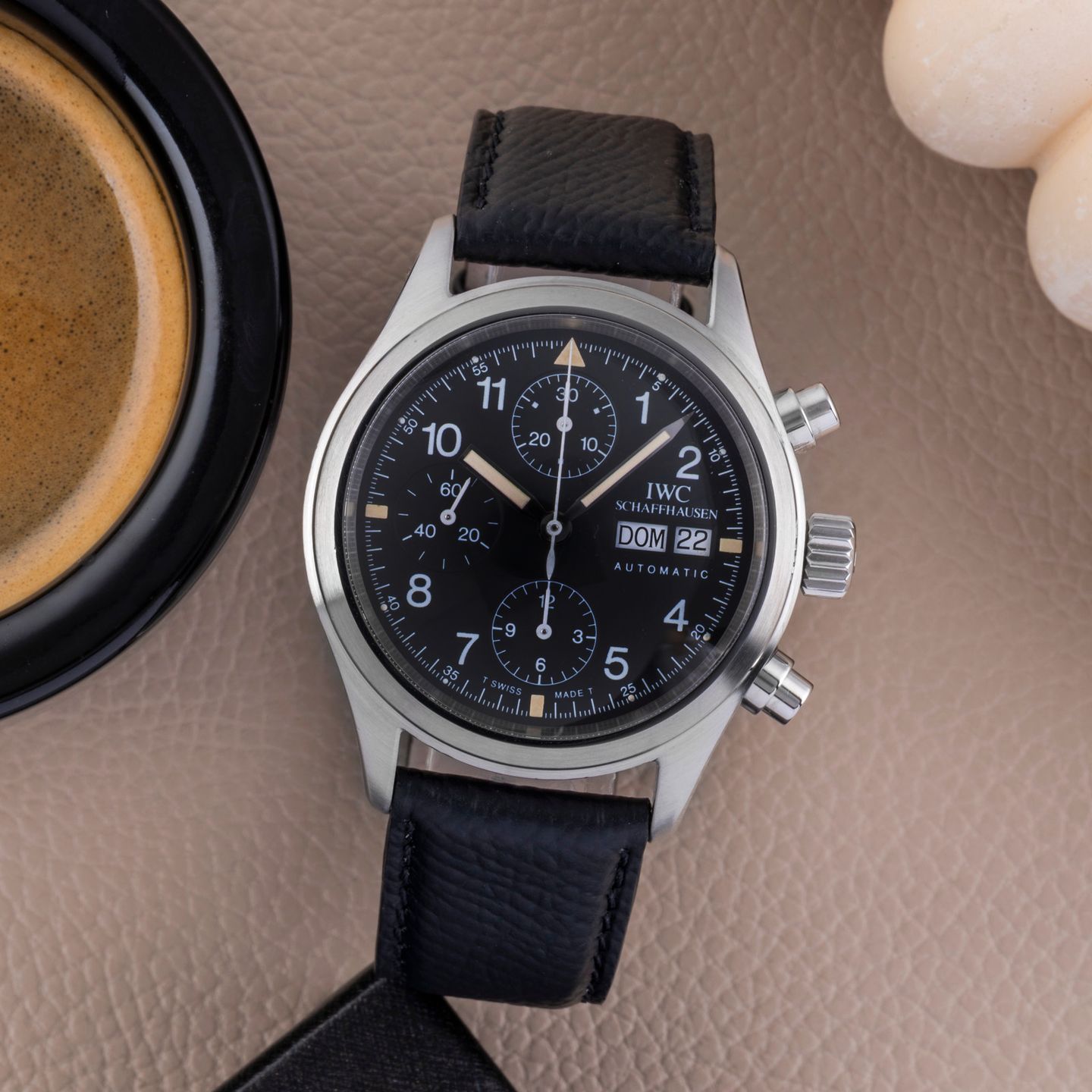 IWC Pilot Chronograph IW370602 (Unknown (random serial)) - Black dial 39 mm Steel case (1/8)