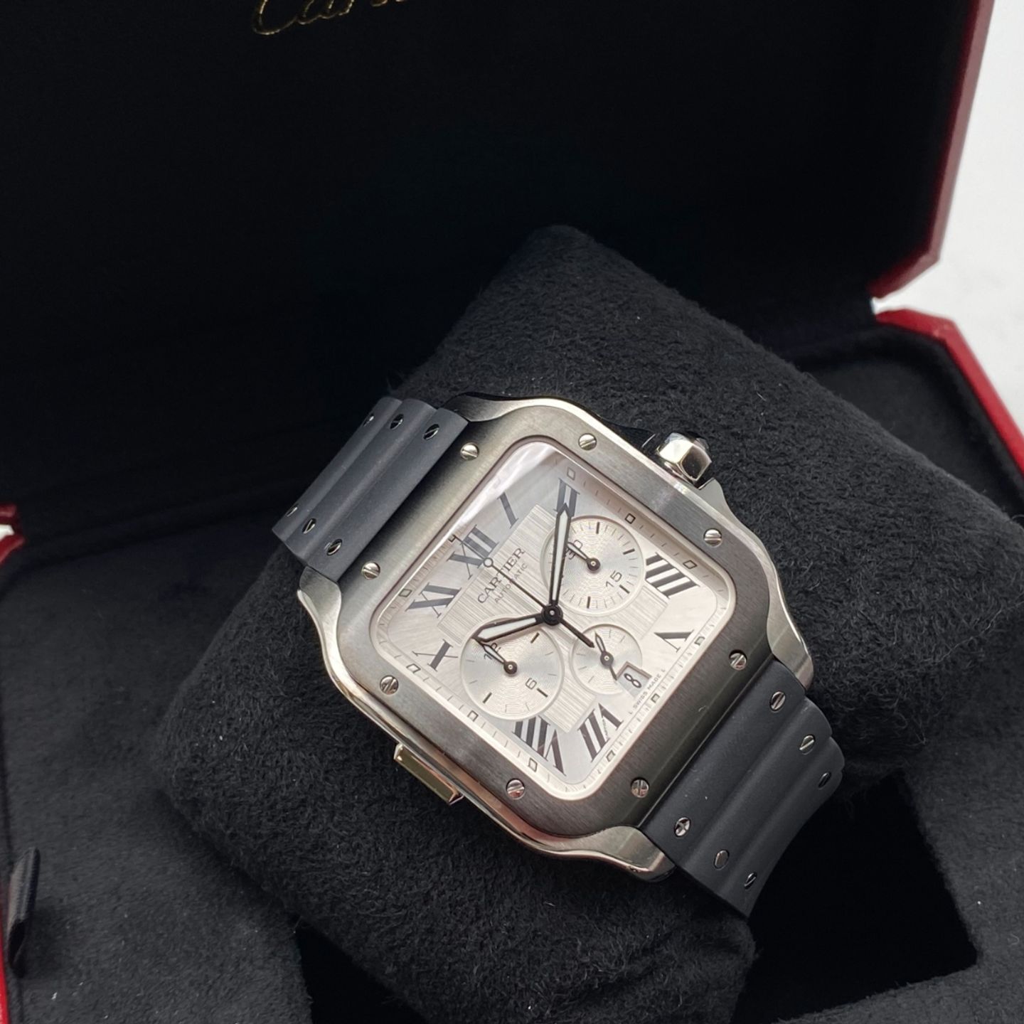 Cartier Santos WSSA0017 (2023) - Zilver wijzerplaat 43mm Staal (5/7)