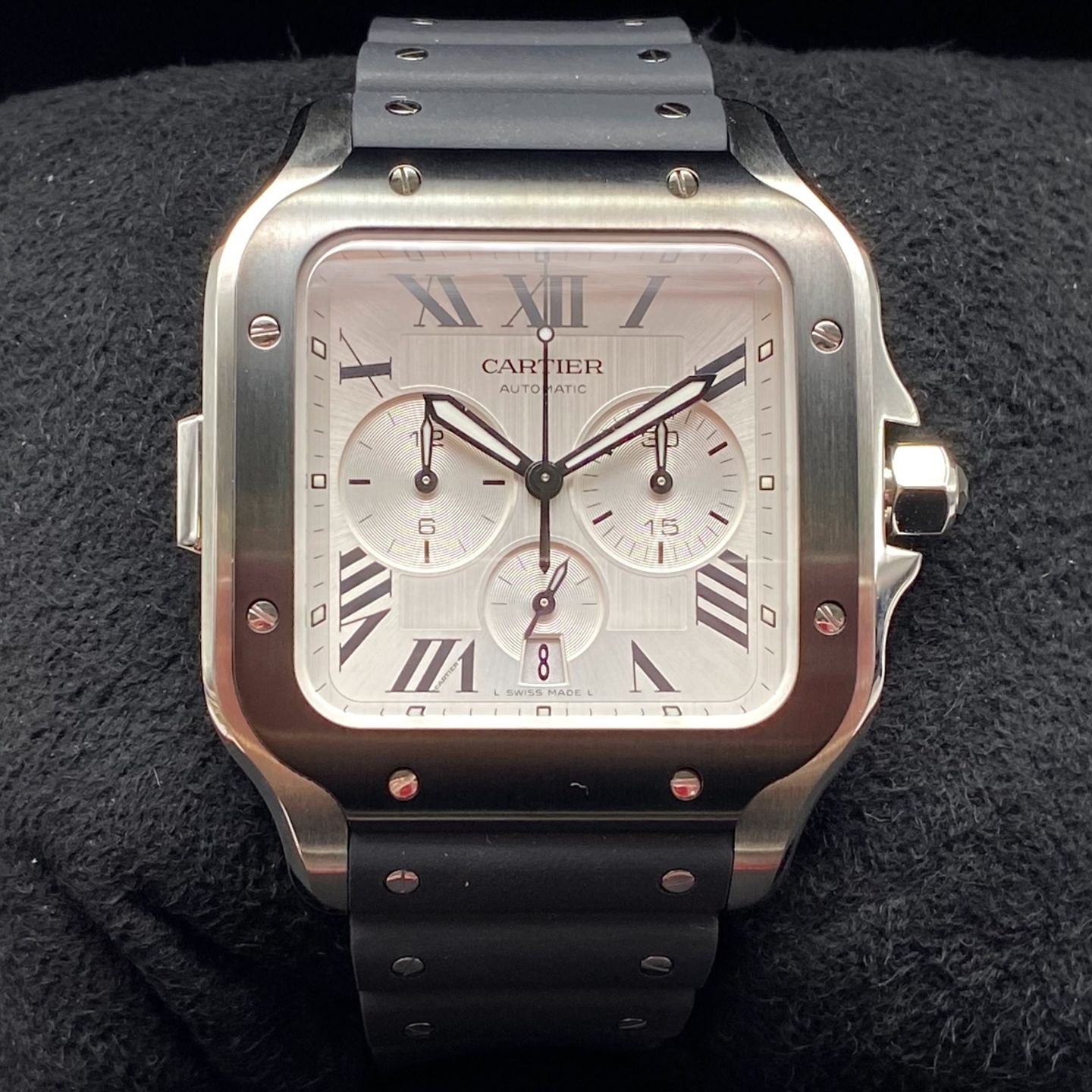 Cartier Santos WSSA0017 (2023) - Silver dial 43 mm Steel case (2/7)