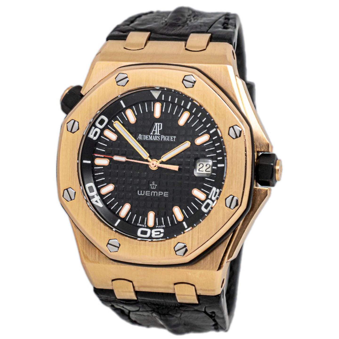 Audemars Piguet Royal Oak Offshore 15340OR.OO.D002CA.01 (2005) - Black dial 42 mm Red Gold case (2/7)