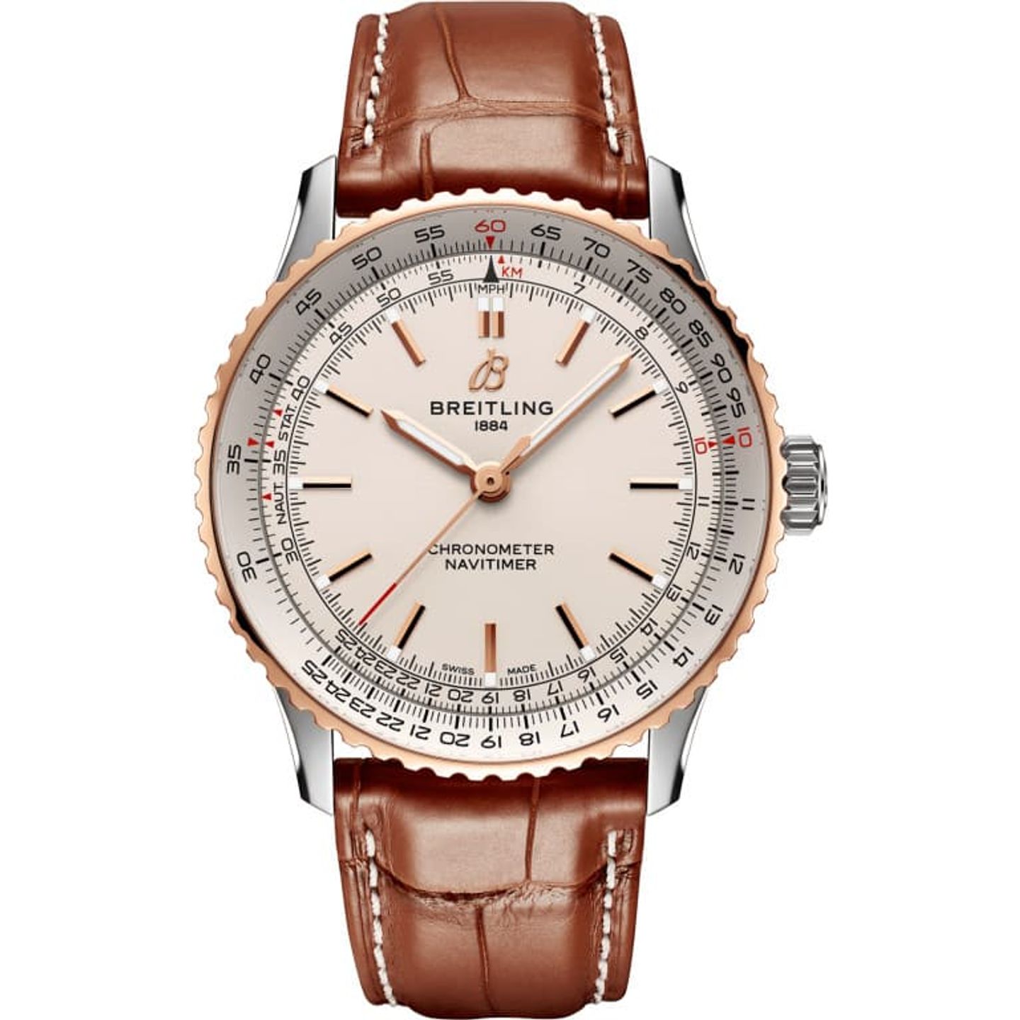 Breitling Navitimer U17329F41G1P1 (2025) - Silver dial 41 mm Gold/Steel case (1/1)