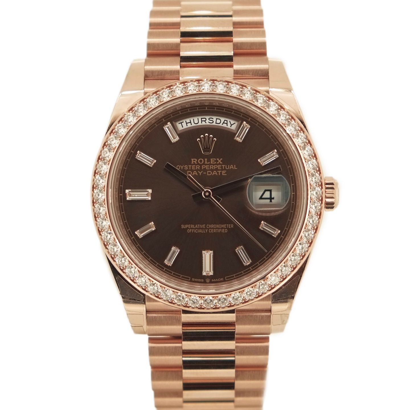 Rolex Day-Date 40 228345RBR (2024) - Brown dial 40 mm Rose Gold case (1/6)