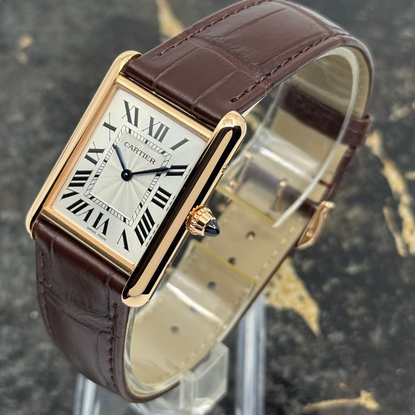 Cartier Tank Louis Cartier WGTA0011 (2025) - Silver dial 34 mm Rose Gold case (5/8)