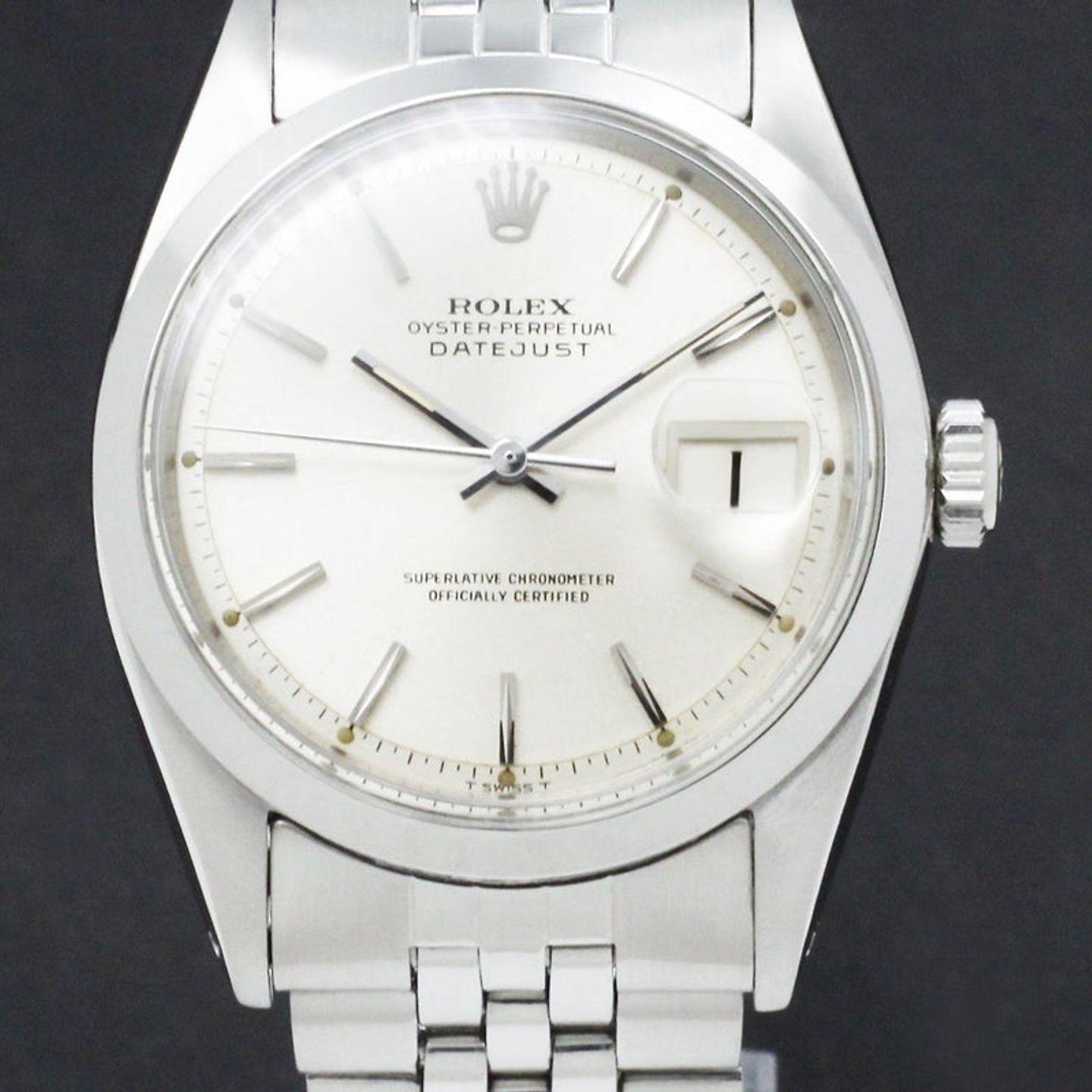 Rolex Datejust 1600 (1966) - Zilver wijzerplaat 36mm Staal (2/14)