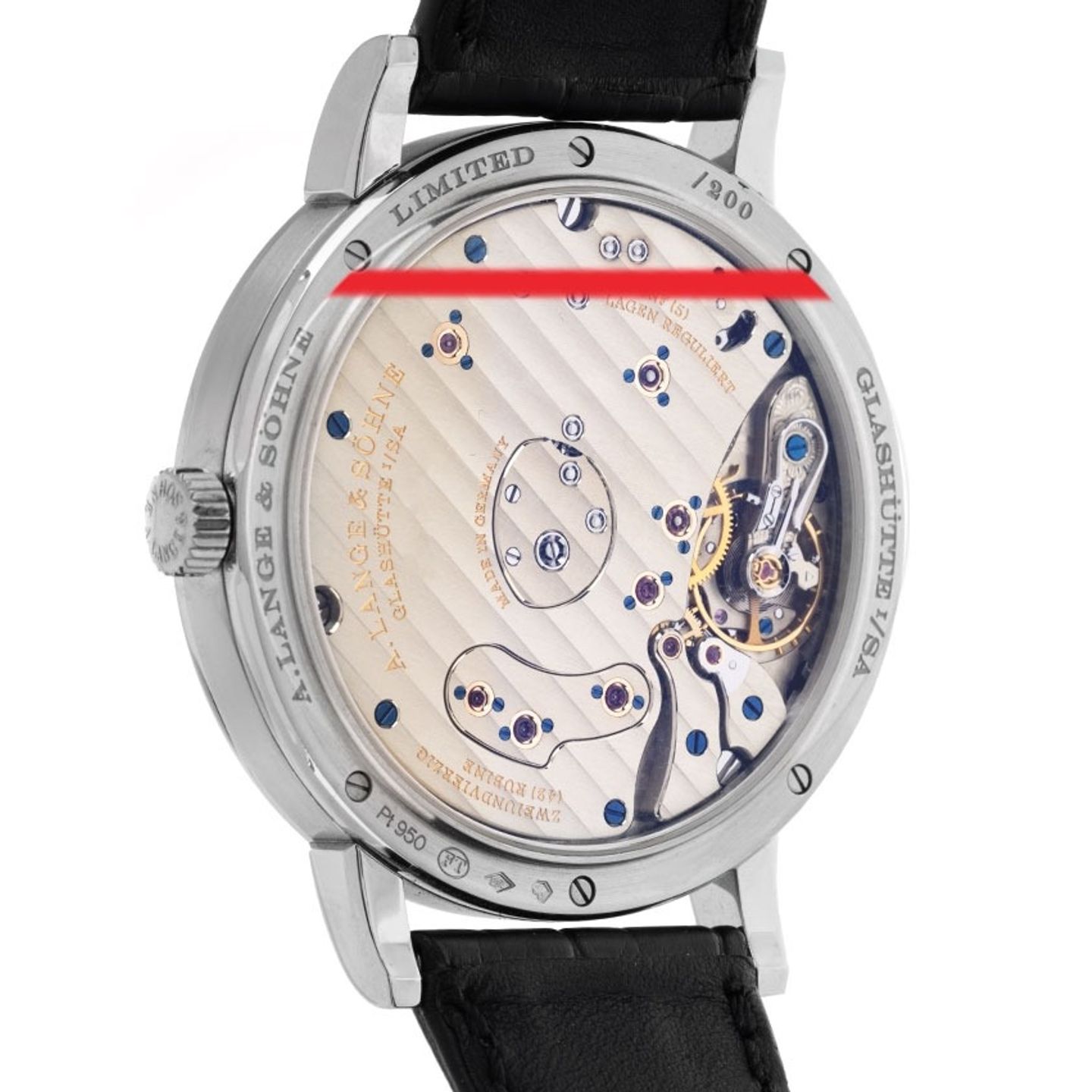 A. Lange & Söhne Grand Lange 1 139.035 (2017) - Zwart wijzerplaat 41mm Platina (6/7)