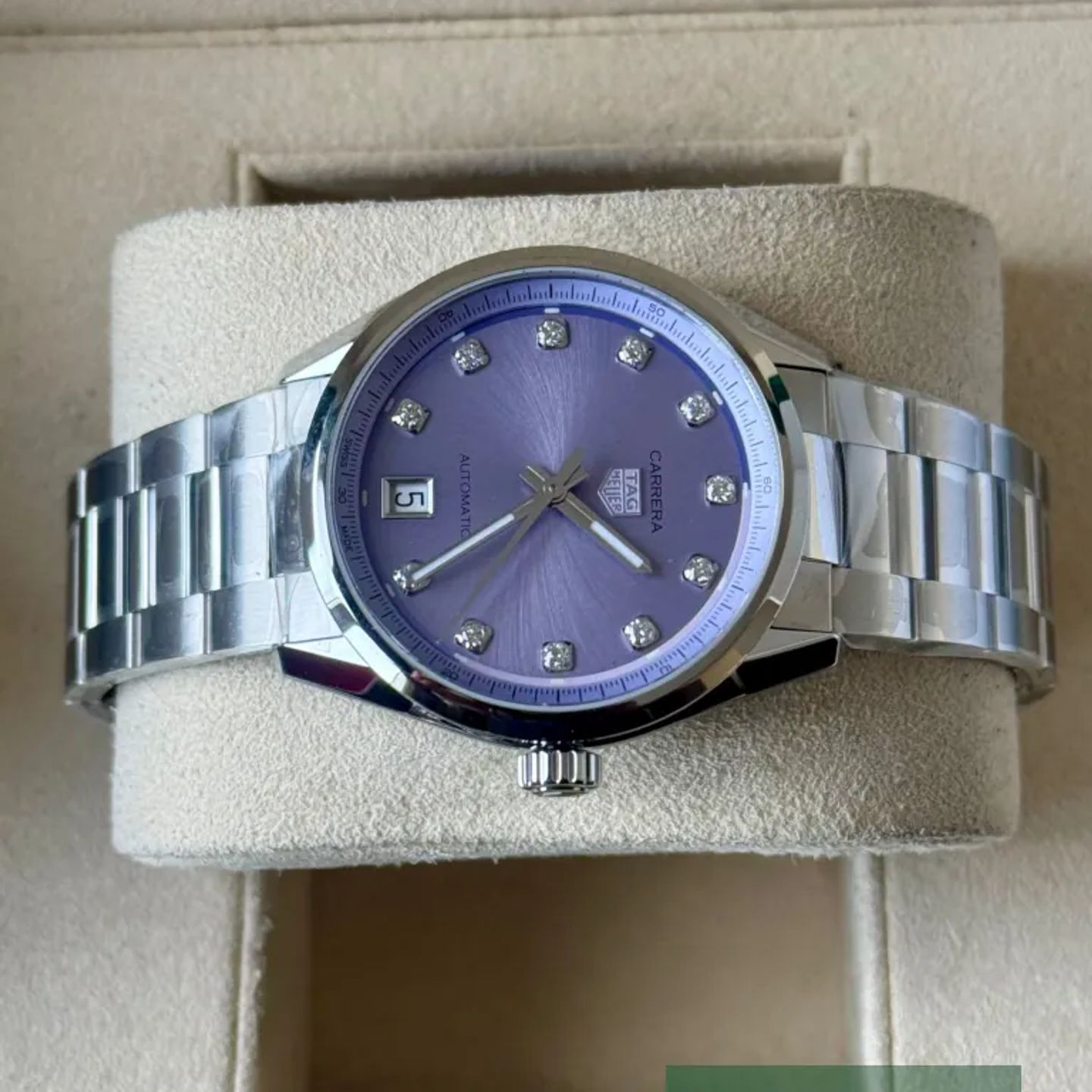 TAG Heuer Carrera WBN2319.BA0001 (2026) - Paars wijzerplaat 36mm Staal (4/7)