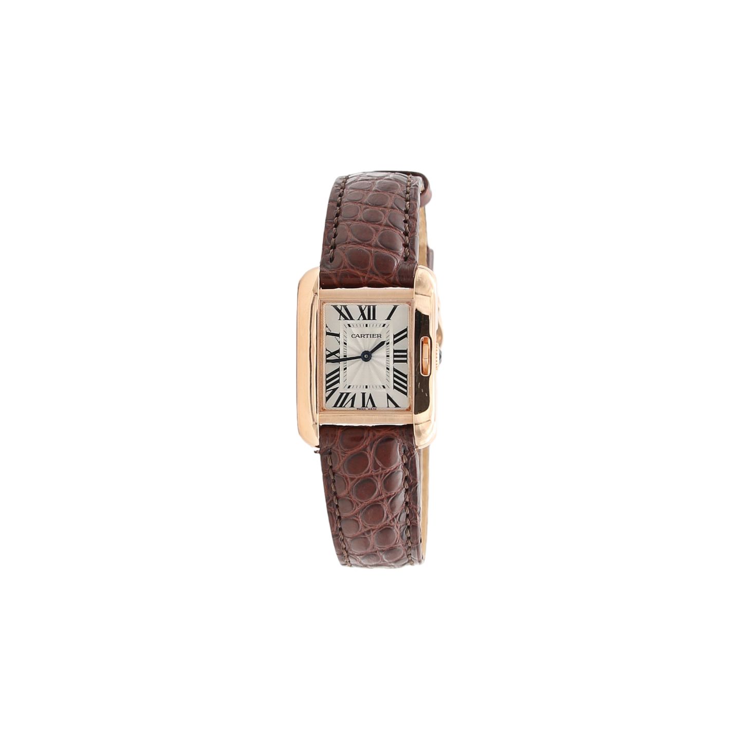 Cartier Tank Anglaise W5310027 (2010) - Zilver wijzerplaat 30mm Roségoud (1/8)