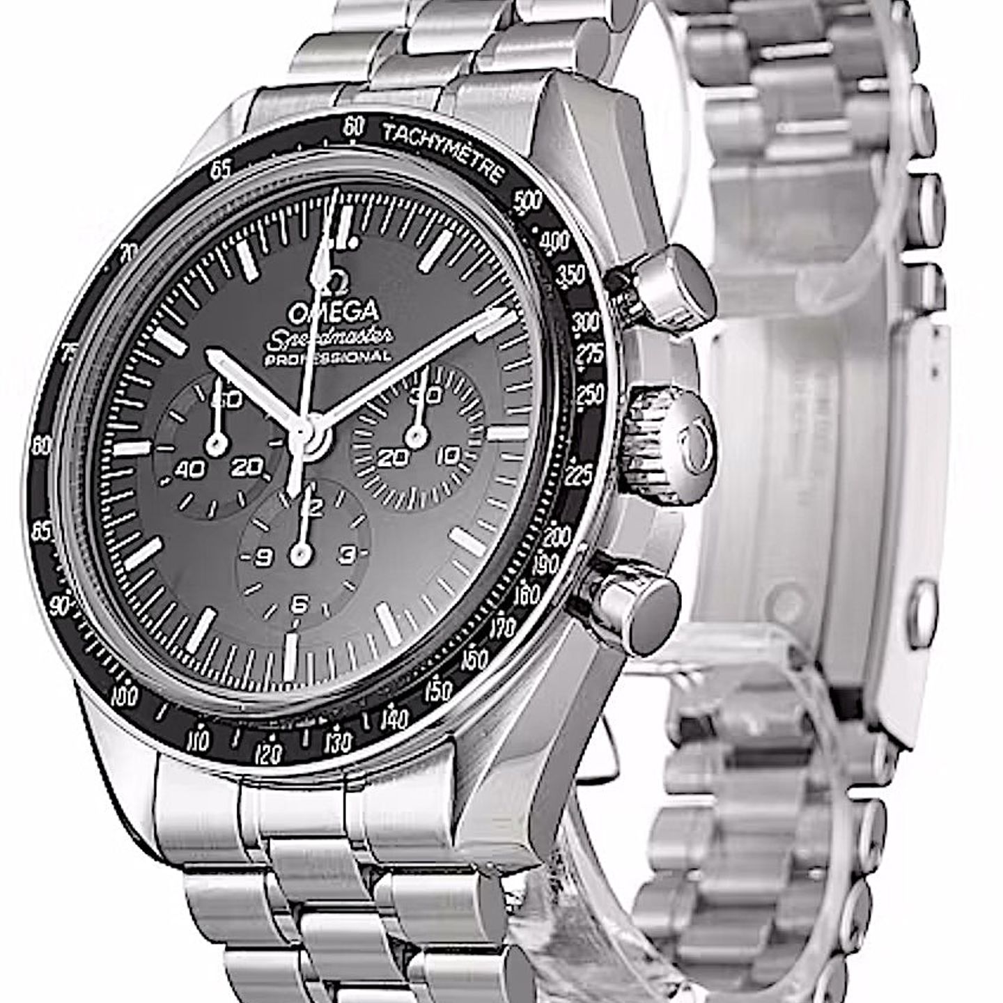 Omega Speedmaster Professional Moonwatch 310.30.42.50.01.002 (Unknown (random serial)) - Black dial 42 mm Steel case (3/5)