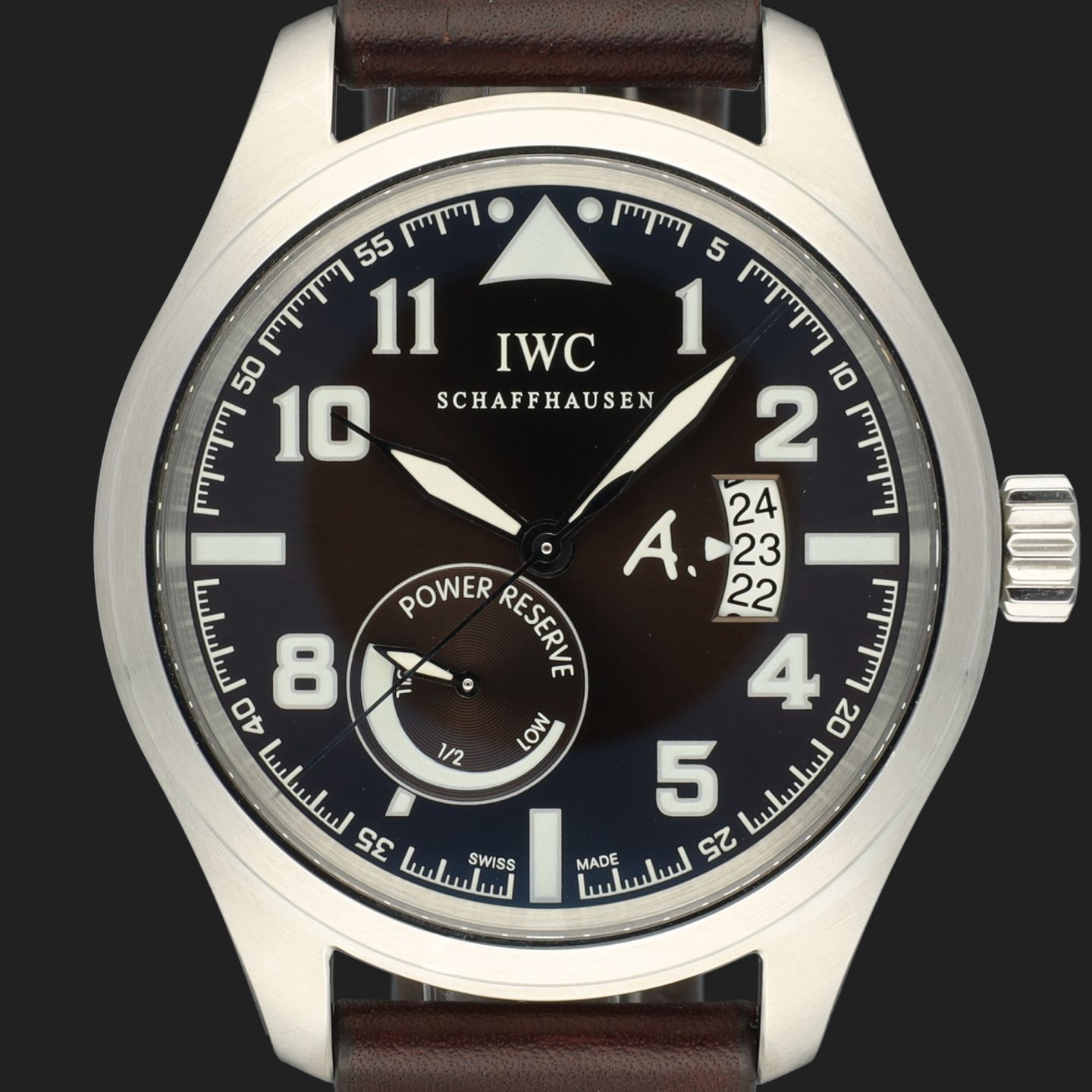 IWC Pilot IW320104 (2008) - Bruin wijzerplaat 44mm Staal (2/8)