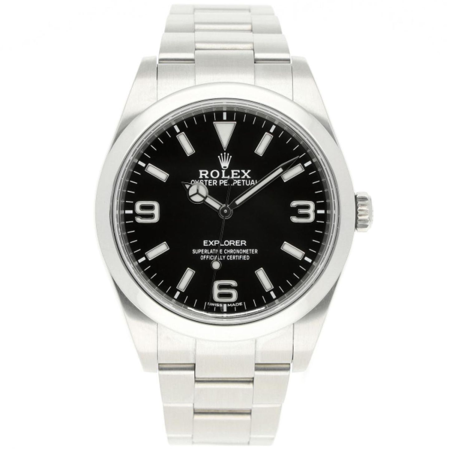 Rolex Explorer 214270 (2016) - Black dial 39 mm Steel case (1/8)