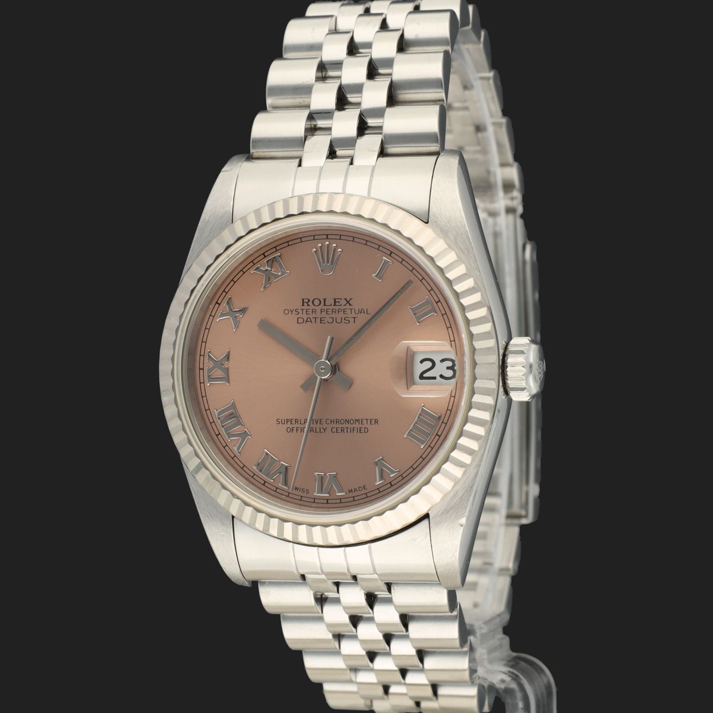 Rolex Datejust 31 68274 (1999) - Pink dial 31 mm Steel case (1/8)