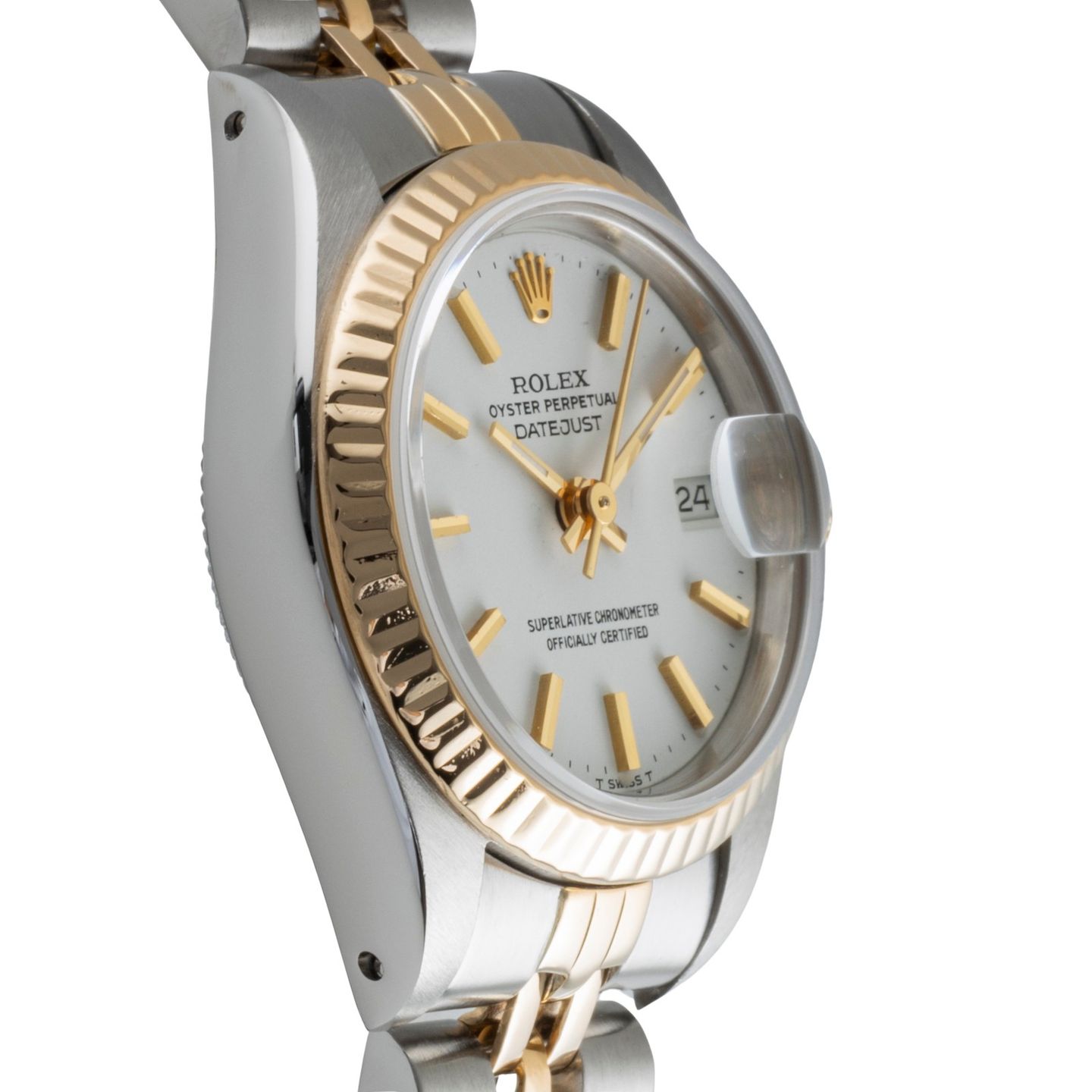 Rolex Lady-Datejust 69173 (1986) - Wit wijzerplaat 26mm Goud/Staal (7/8)