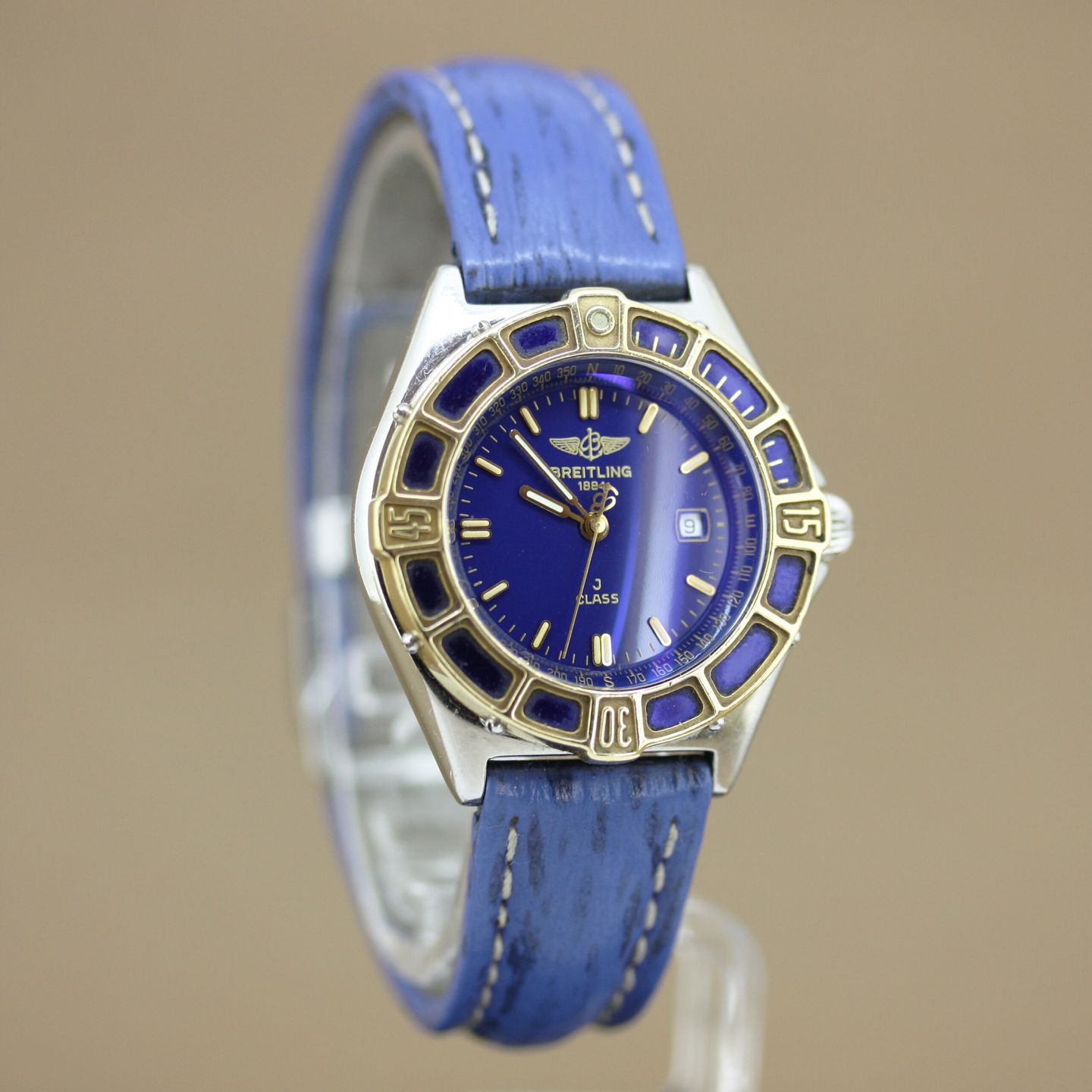 Breitling Lady J D52065 (1992) - Blue dial 31 mm Steel case (3/8)