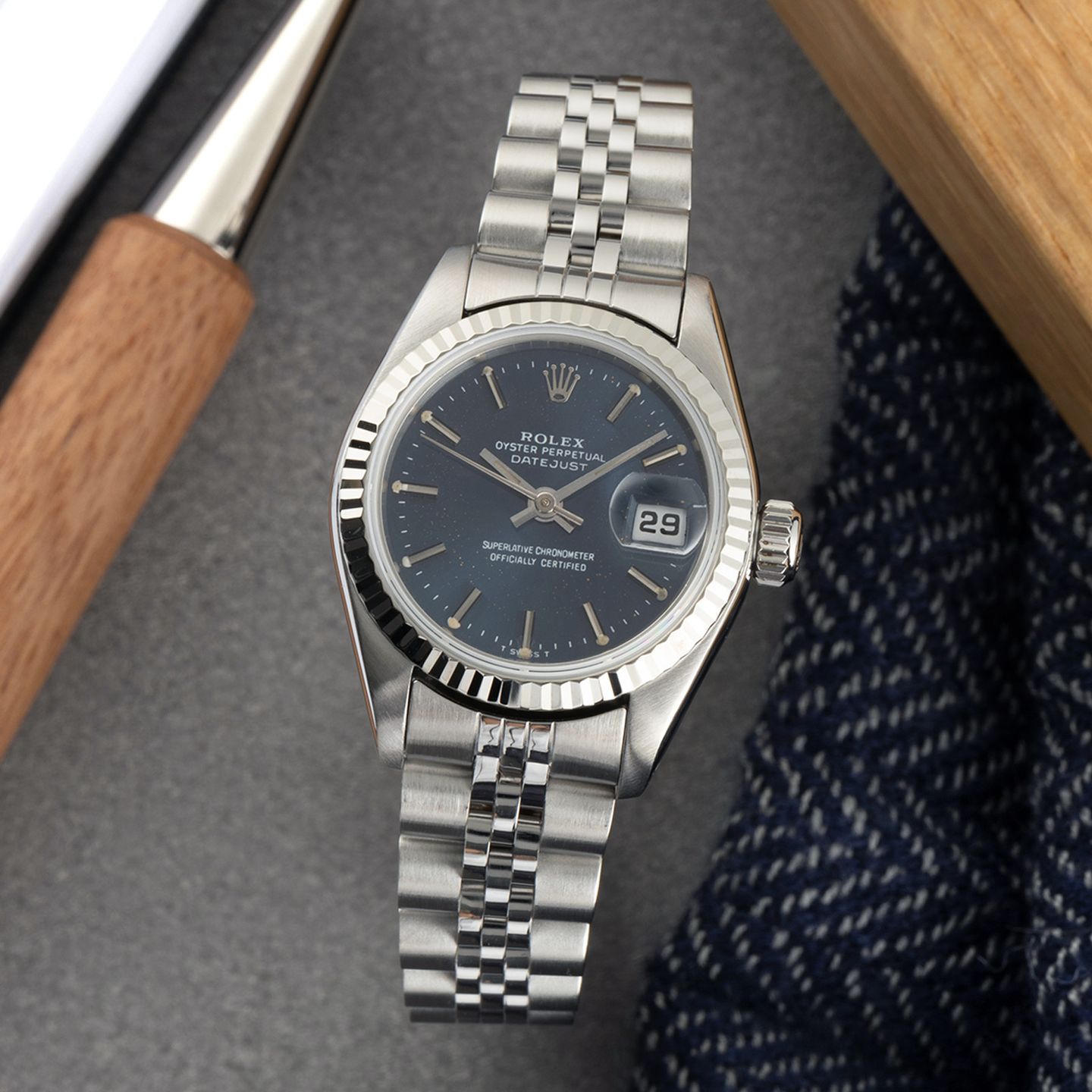 Rolex Lady-Datejust 69174 (1985) - 26mm Staal (1/8)