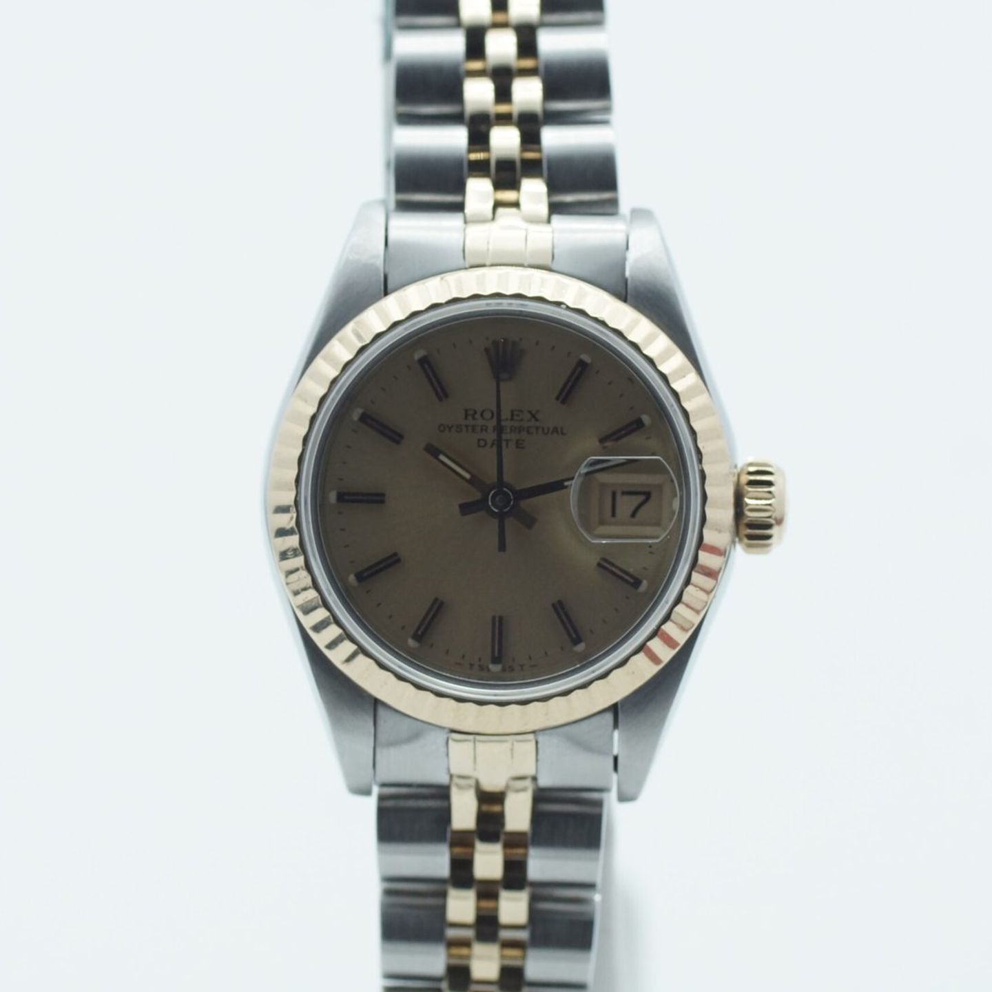 Rolex Lady-Datejust 69173 (1984) - Champagne dial 26 mm Gold/Steel case (3/8)