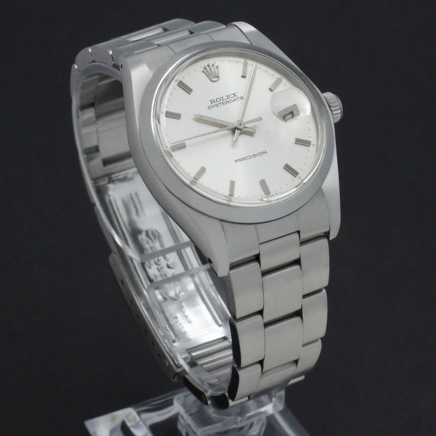 Rolex Oyster Precision 6694 (1975) - Zilver wijzerplaat 34mm Staal (3/7)