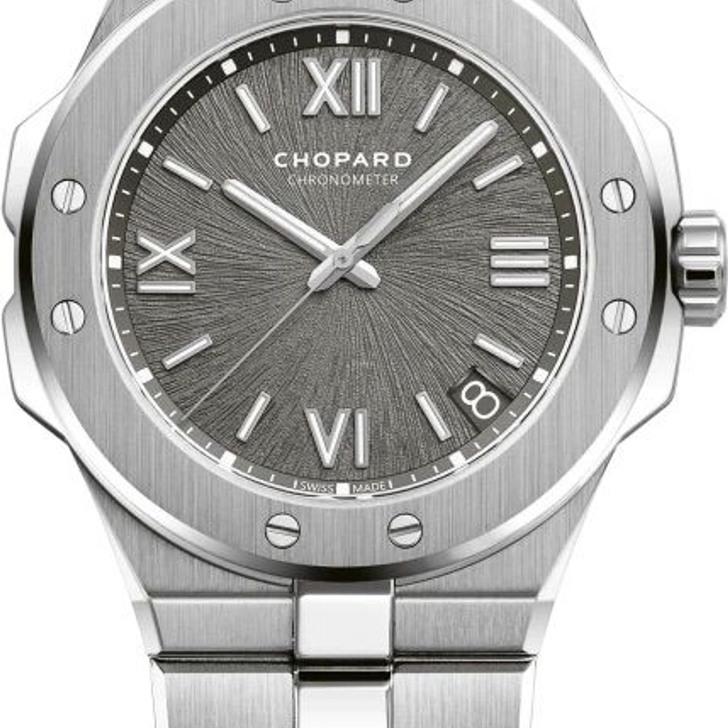 Chopard Alpine Eagle 298600-3002 (2024) - Grijs wijzerplaat 41mm Staal (1/8)