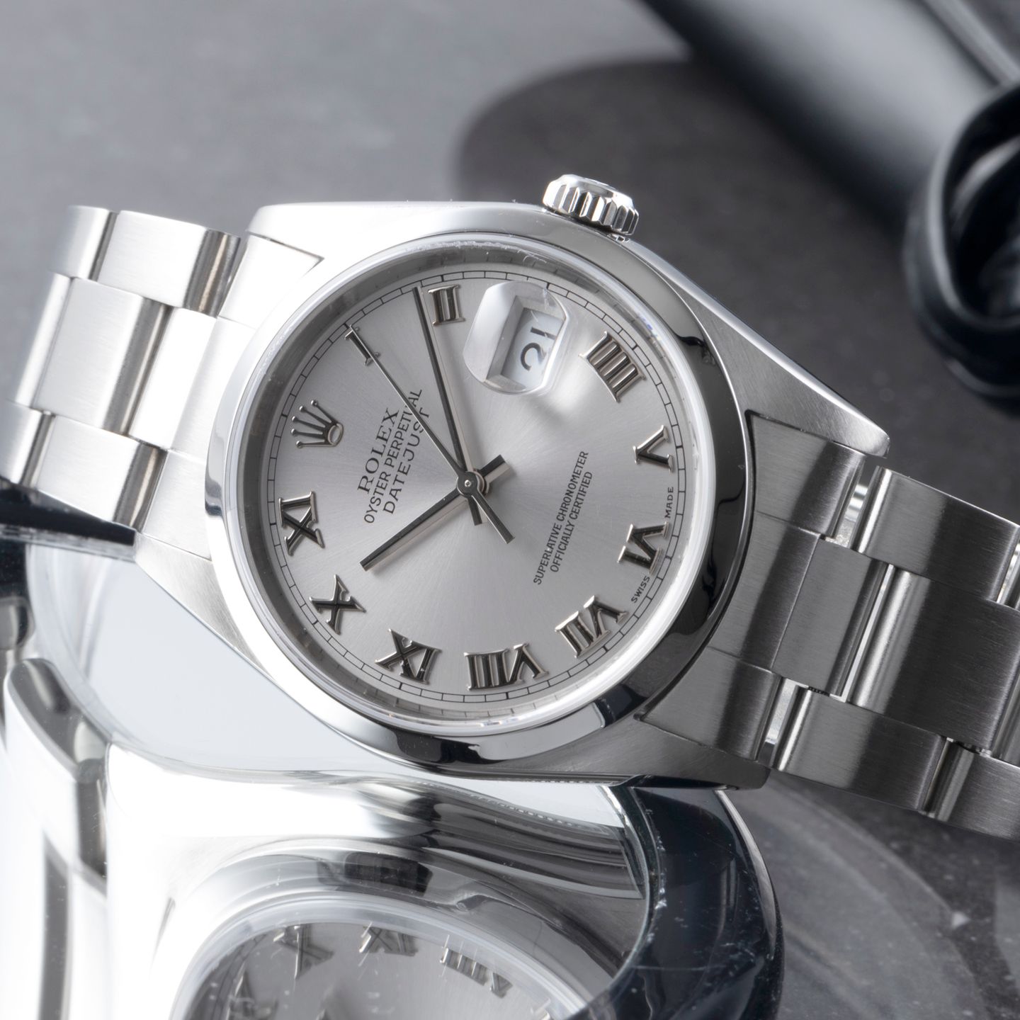 Rolex Datejust 36 16200 (Onbekend (willekeurig serienummer)) - Zilver wijzerplaat 36mm Staal (2/8)