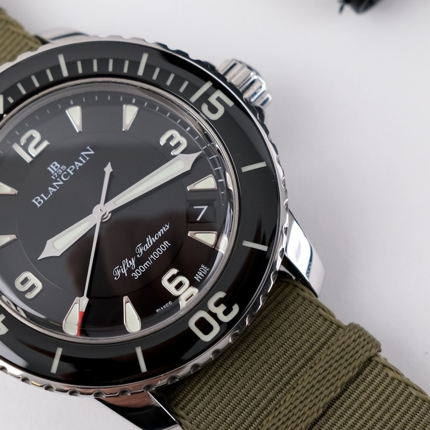 Blancpain Fifty Fathoms 5015-1130-52A (2020) - Zwart wijzerplaat 45mm Staal (3/8)