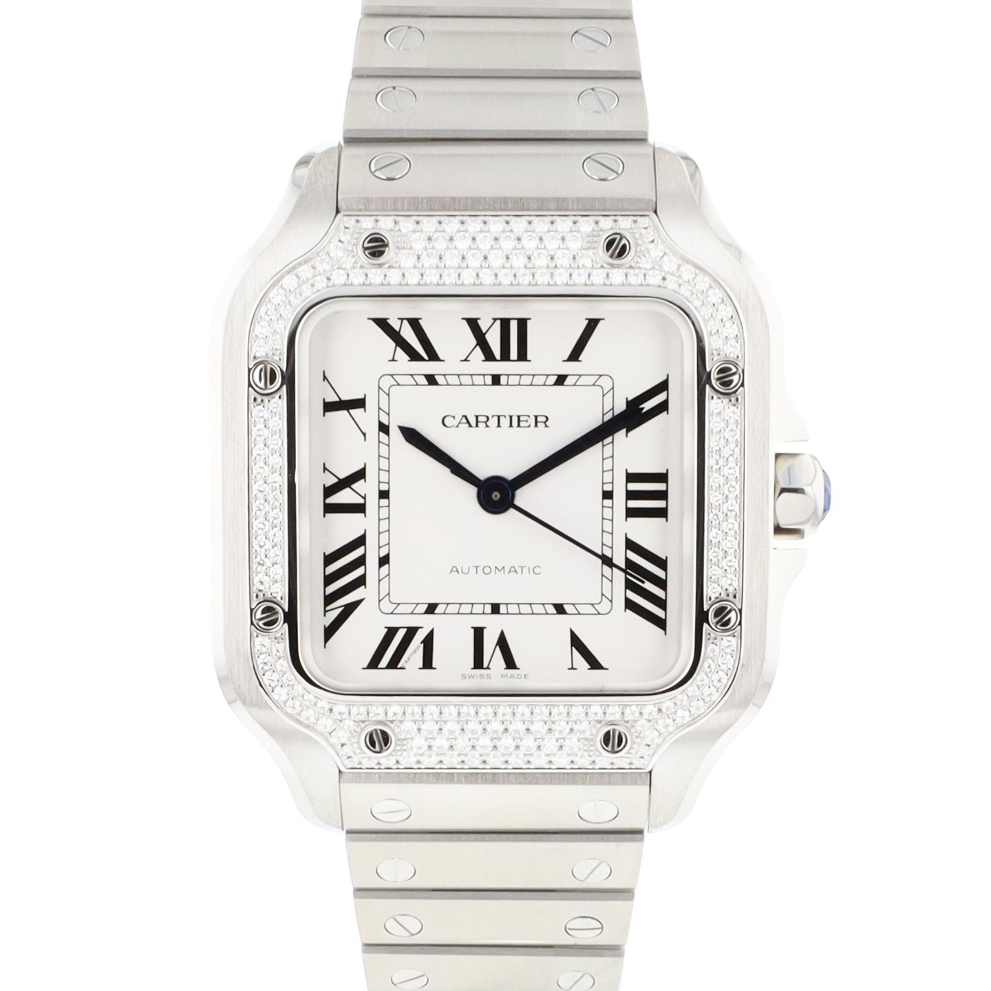 Cartier Santos W4SA0005 (2023) - Silver dial 42 mm Steel case (1/3)