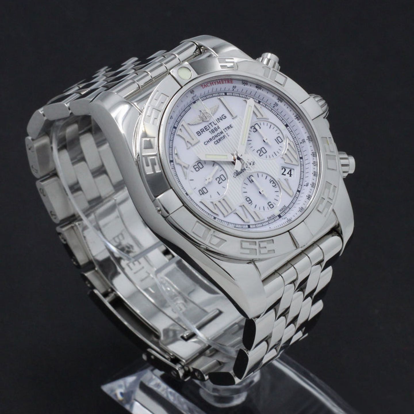 Breitling Chronomat 44 AB0110 (2010) - Wit wijzerplaat 44mm Staal (6/7)