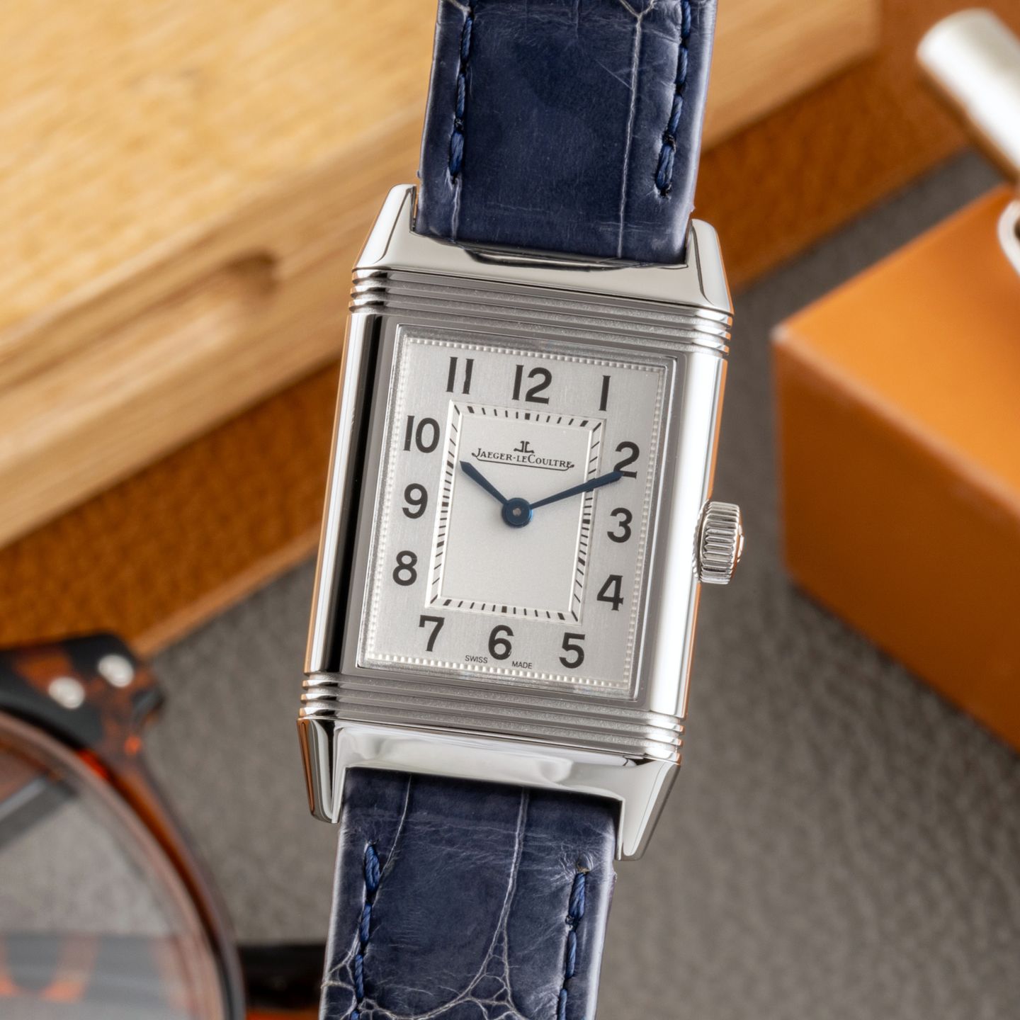 Jaeger-LeCoultre Reverso Q2618540  221.8.47 (Onbekend (willekeurig serienummer)) - Zilver wijzerplaat 21mm Staal (3/8)