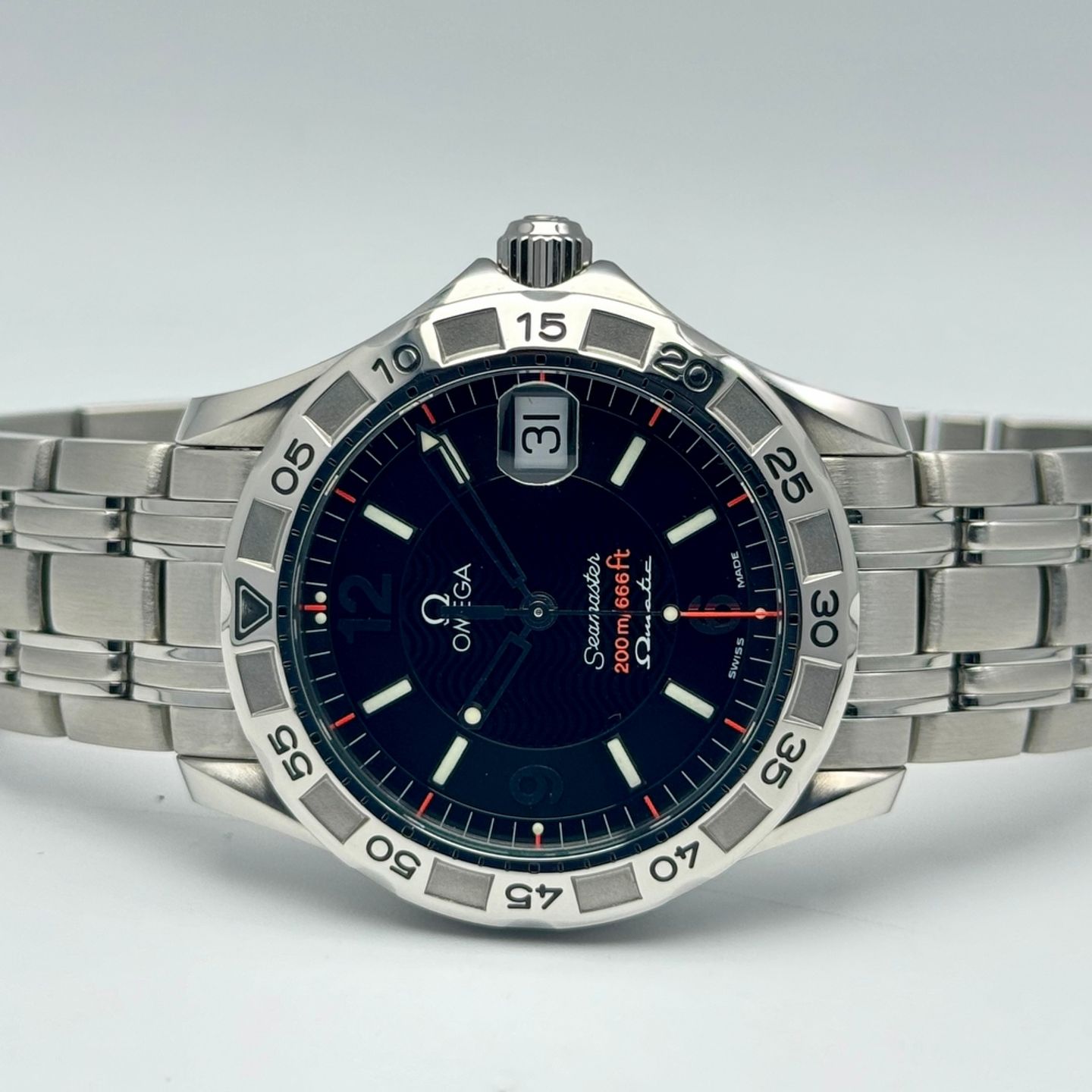 Omega Seamaster 2514.50.00 (2002) - Zwart wijzerplaat 35mm Staal (2/10)