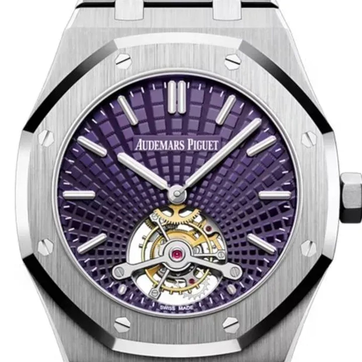 Audemars Piguet Royal Oak Tourbillon 26522ST.OO.1220ST.01 (2022) - Purple dial 41 mm Steel case (2/6)