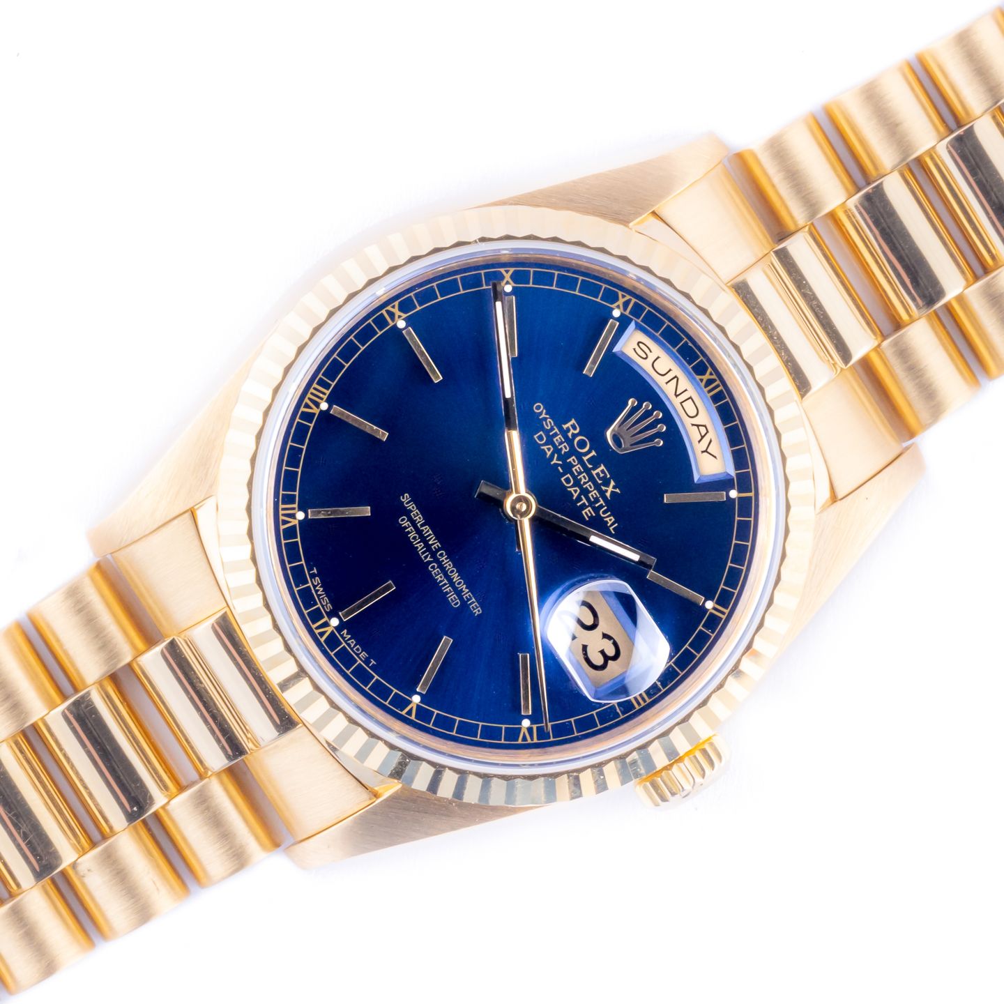 Rolex Day-Date 36 18238 (1995) - 36mm Geelgoud (1/8)