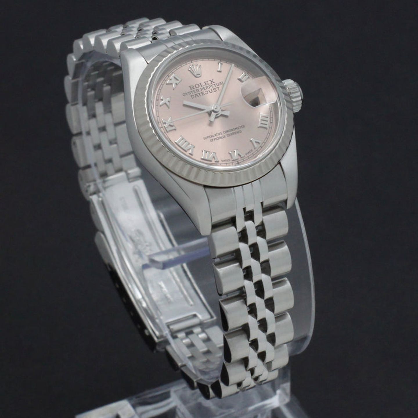 Rolex Lady-Datejust 79174 (2004) - Roze wijzerplaat 26mm Staal (4/7)