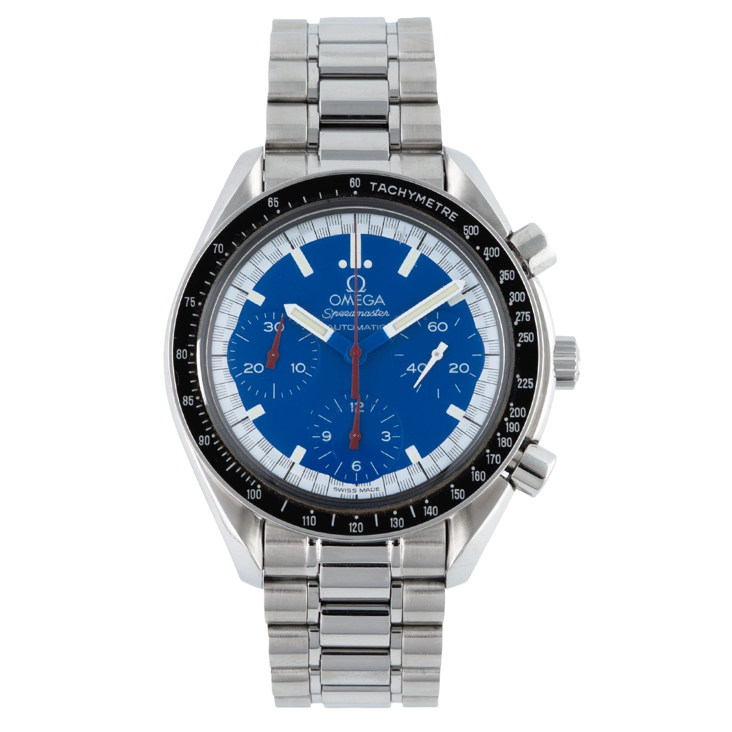 Omega Speedmaster Reduced 3810.81.08 (1998) - Blue dial 39 mm Steel case (1/7)