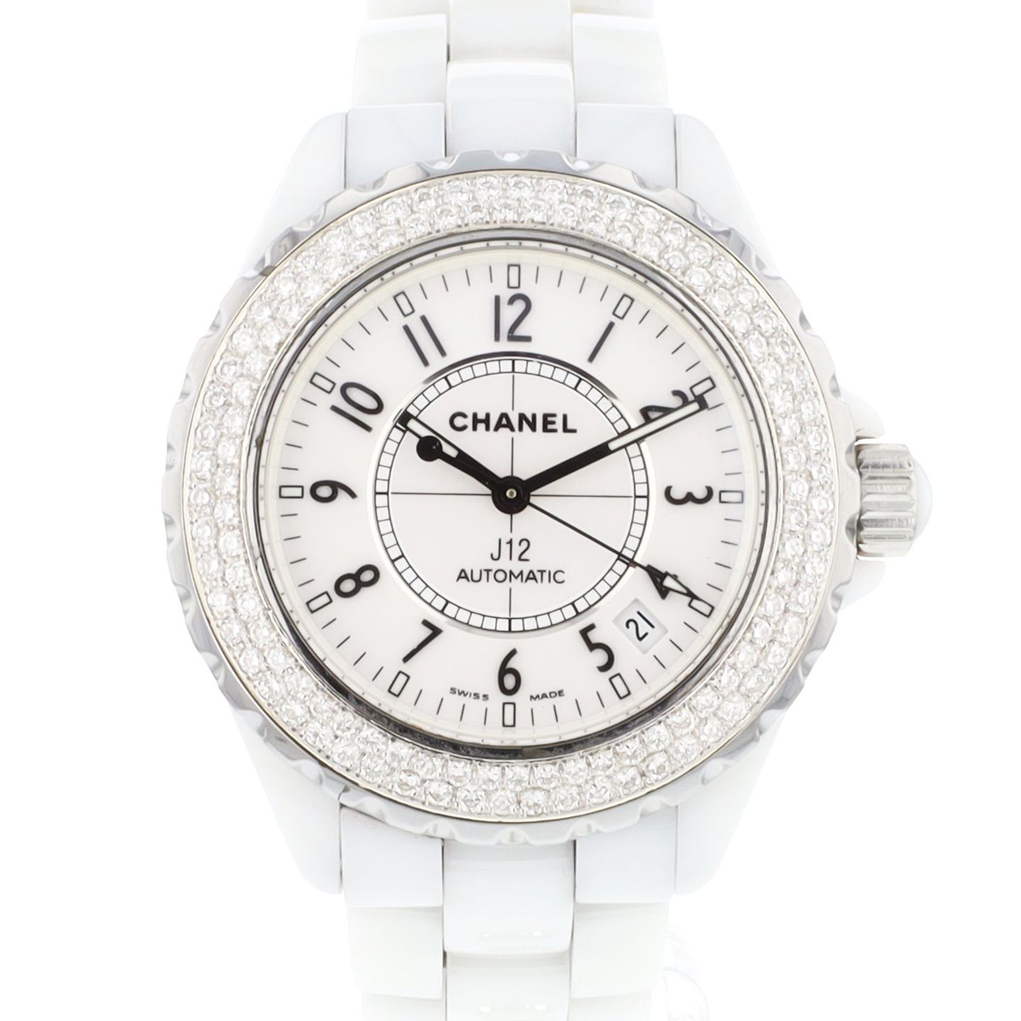 Chanel J12 H0970 (2006) - White dial 38 mm Ceramic case (1/6)
