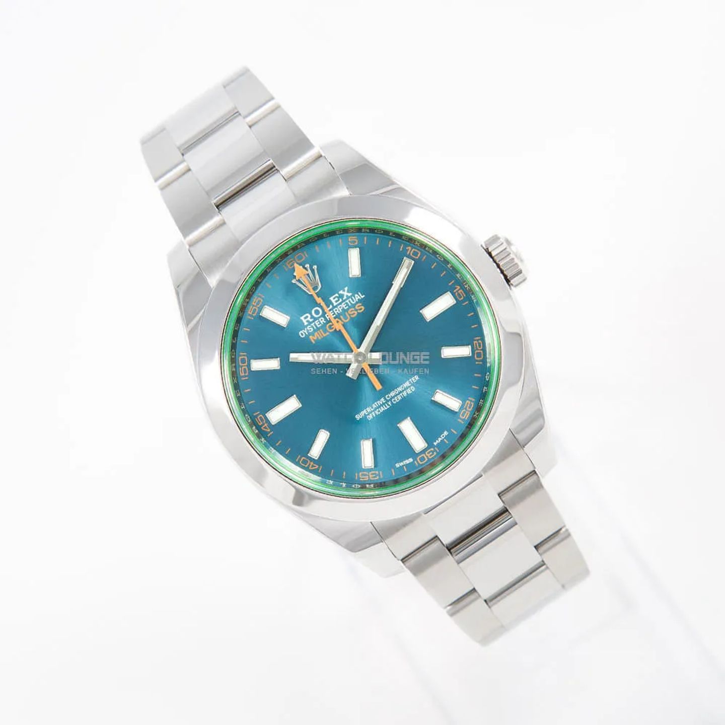 Rolex Milgauss 116400GV (2022) - Blue dial 40 mm Steel case (2/8)