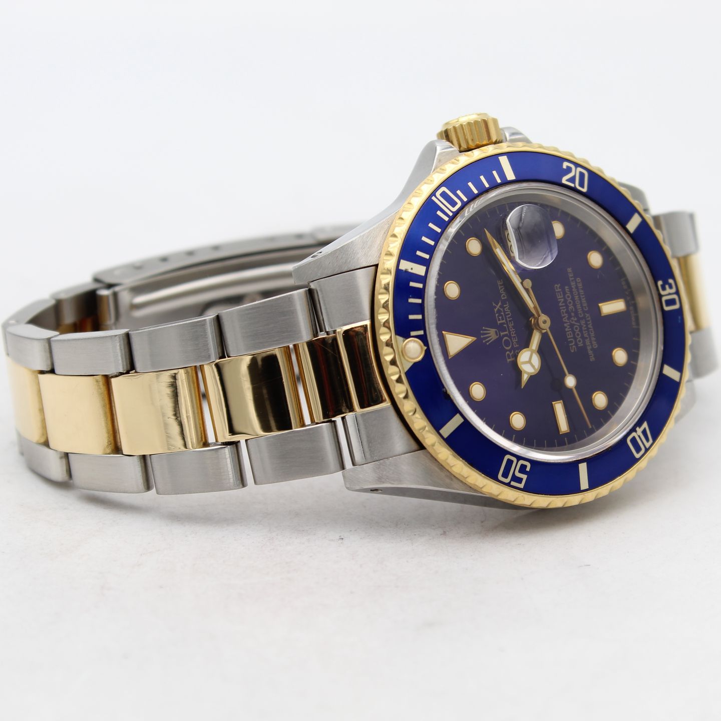 Rolex Submariner Date 16803 (1987) - Blauw wijzerplaat 40mm Goud/Staal (5/8)