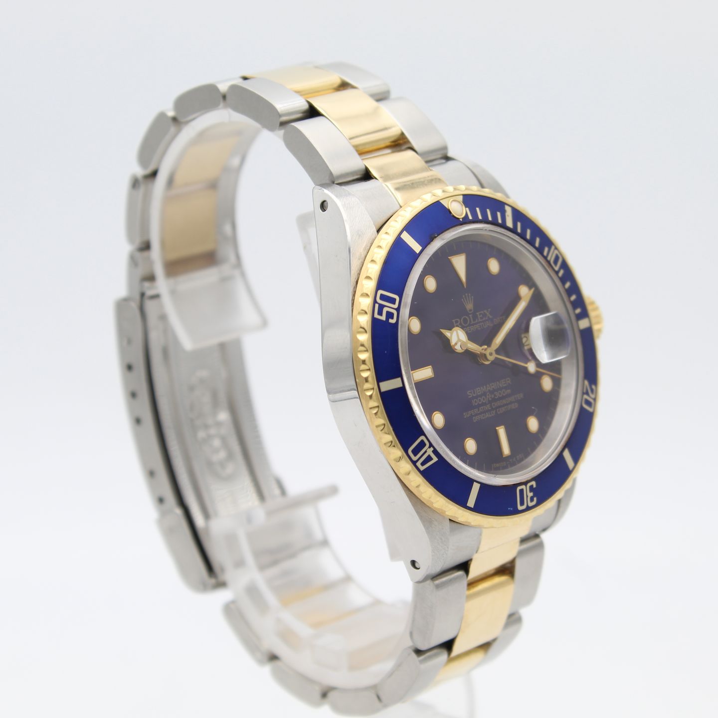 Rolex Submariner Date 16803 (1987) - Blauw wijzerplaat 40mm Goud/Staal (2/8)