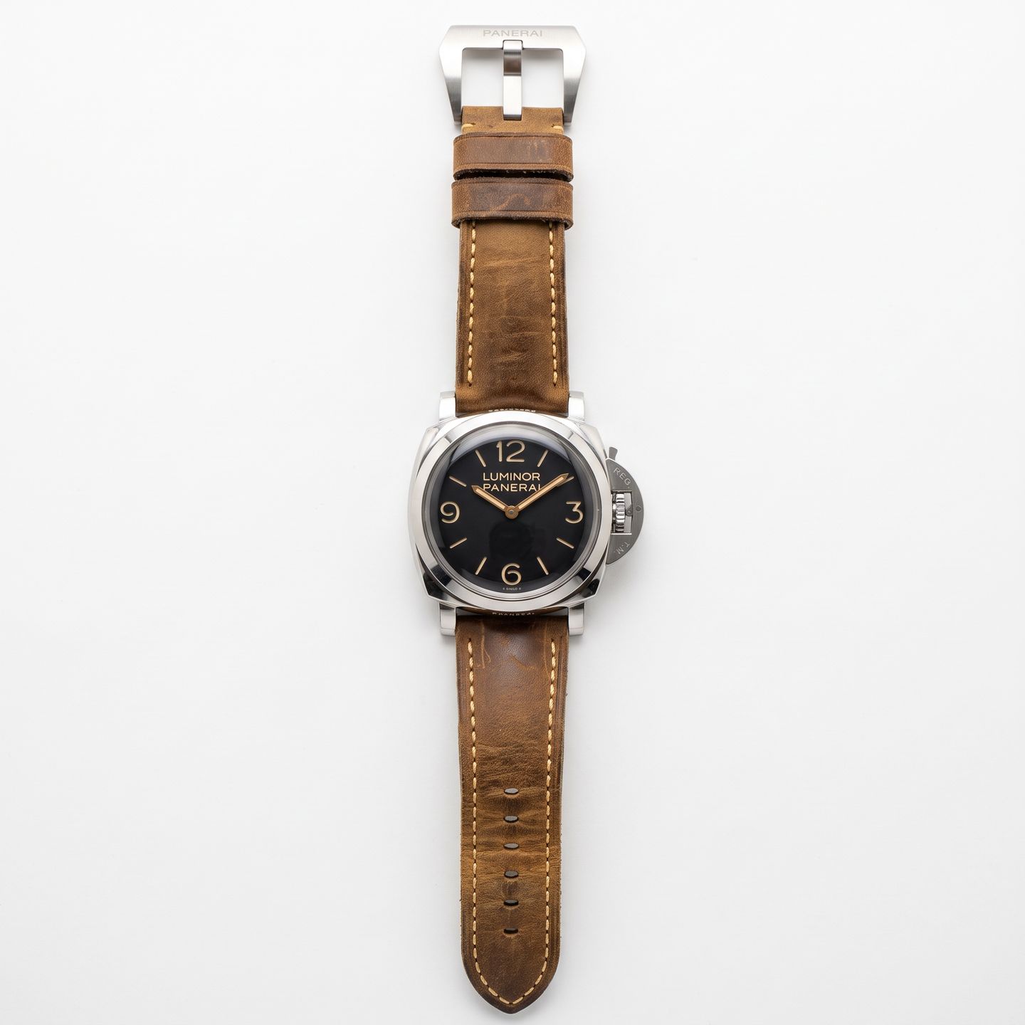 Panerai Luminor 1950 PAM00372 (Unknown (random serial)) - Black dial 47 mm Steel case (1/5)