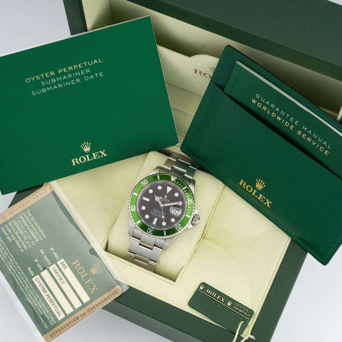 Rolex Submariner Date 16610LV (2008) - Zwart wijzerplaat 40mm Staal (5/5)