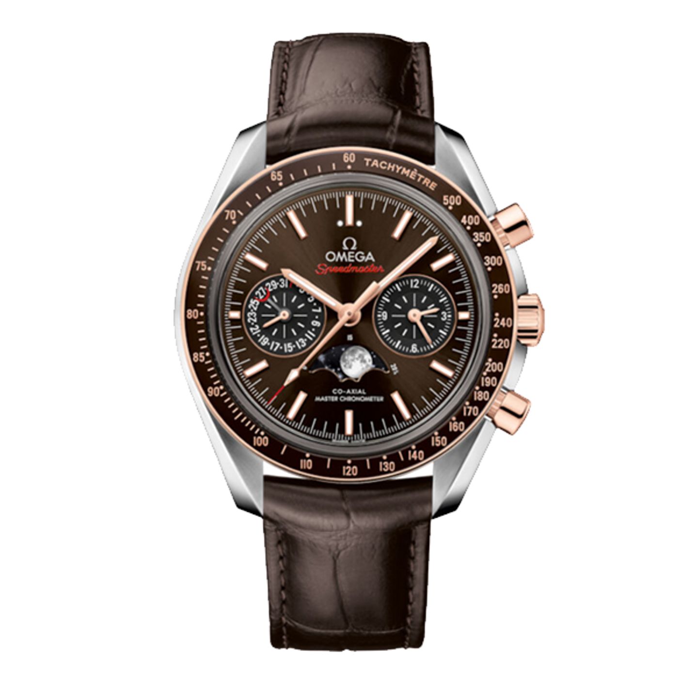 Omega Speedmaster Moonphase 304.23.44.52.13.001 (2026) - Bruin wijzerplaat 44mm Staal (1/8)