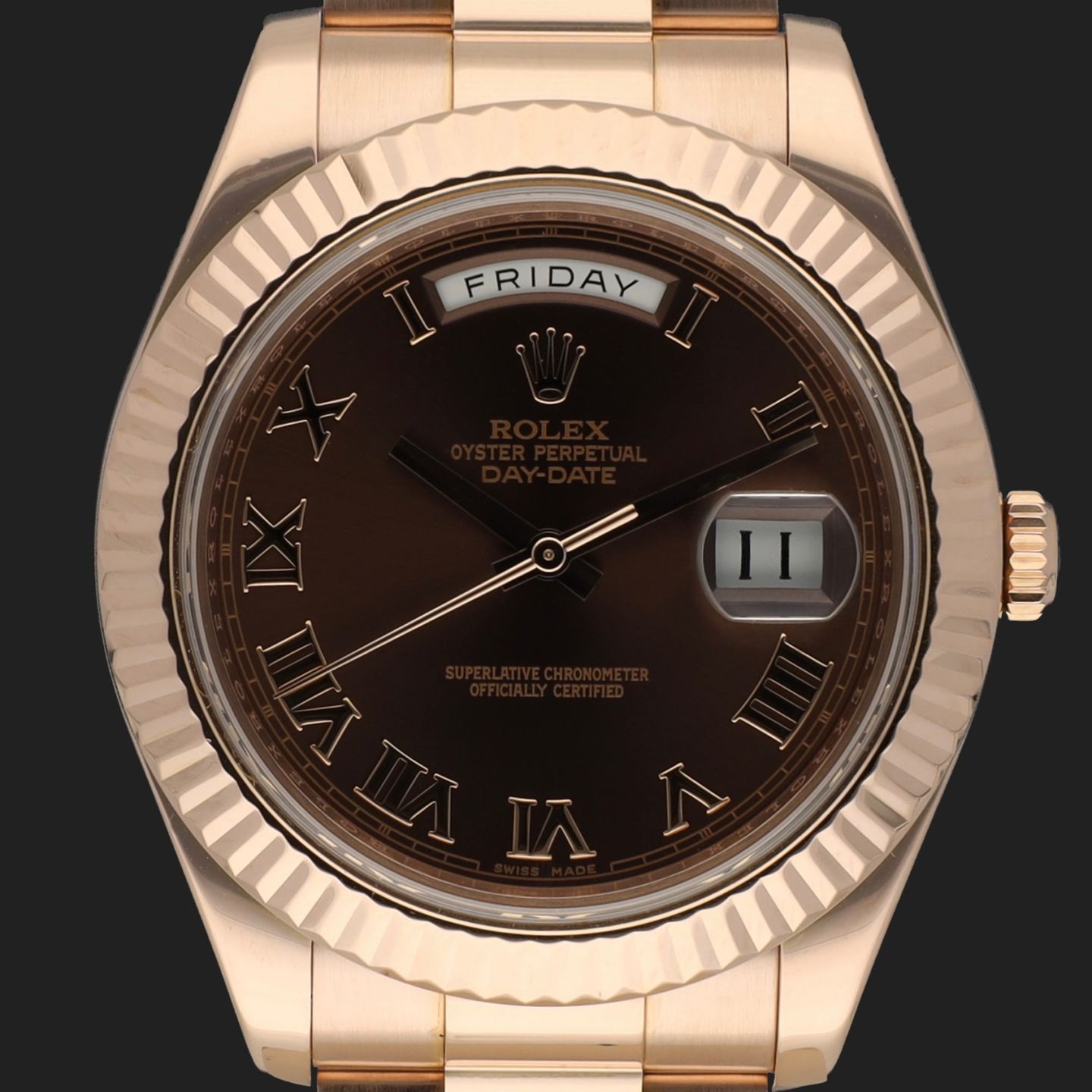 Rolex Day-Date II 218235 (2013) - 41 mm Rose Gold case (2/8)
