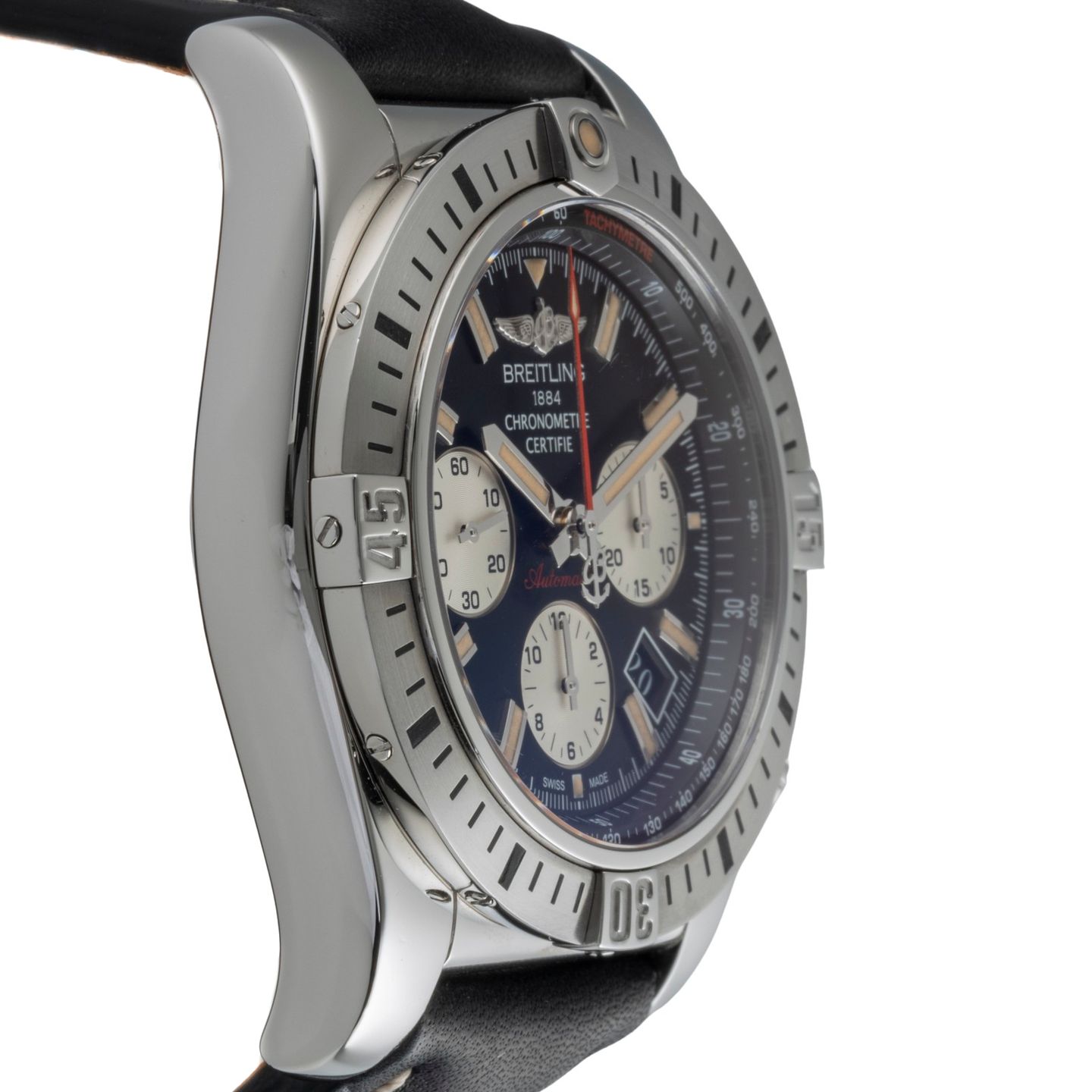 Breitling Chronomat 44 Airborne AB01154G/BD13 (2014) - Black dial 44 mm Steel case (7/8)