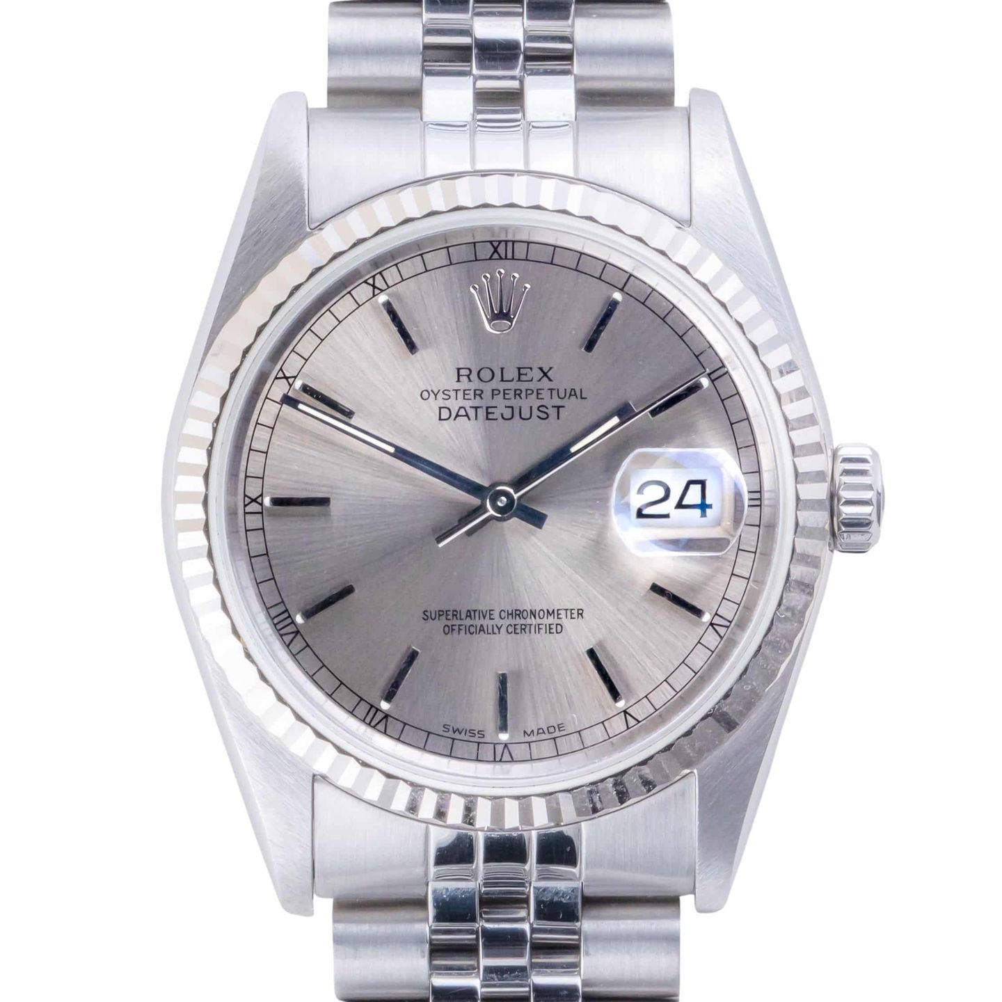 Rolex Datejust 36 16234 (1991) - Grey dial 36 mm Steel case (3/8)