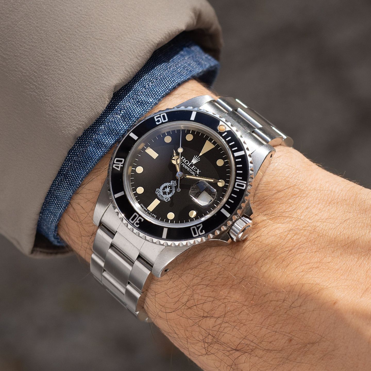 Rolex Submariner Date 16800 (1984) - Black dial 40 mm Steel case (3/8)