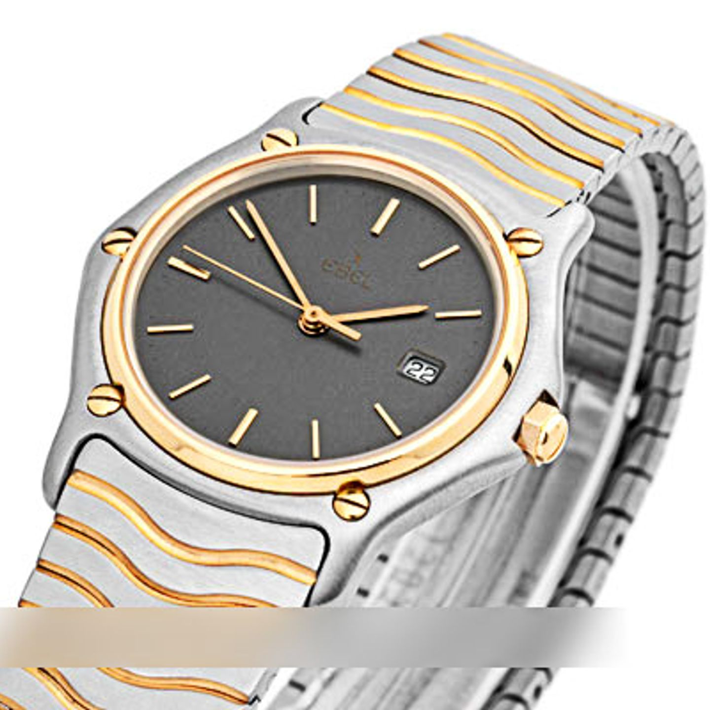 Ebel Sportwave 183909 (1995) - Grey dial 32 mm Gold/Steel case (2/4)