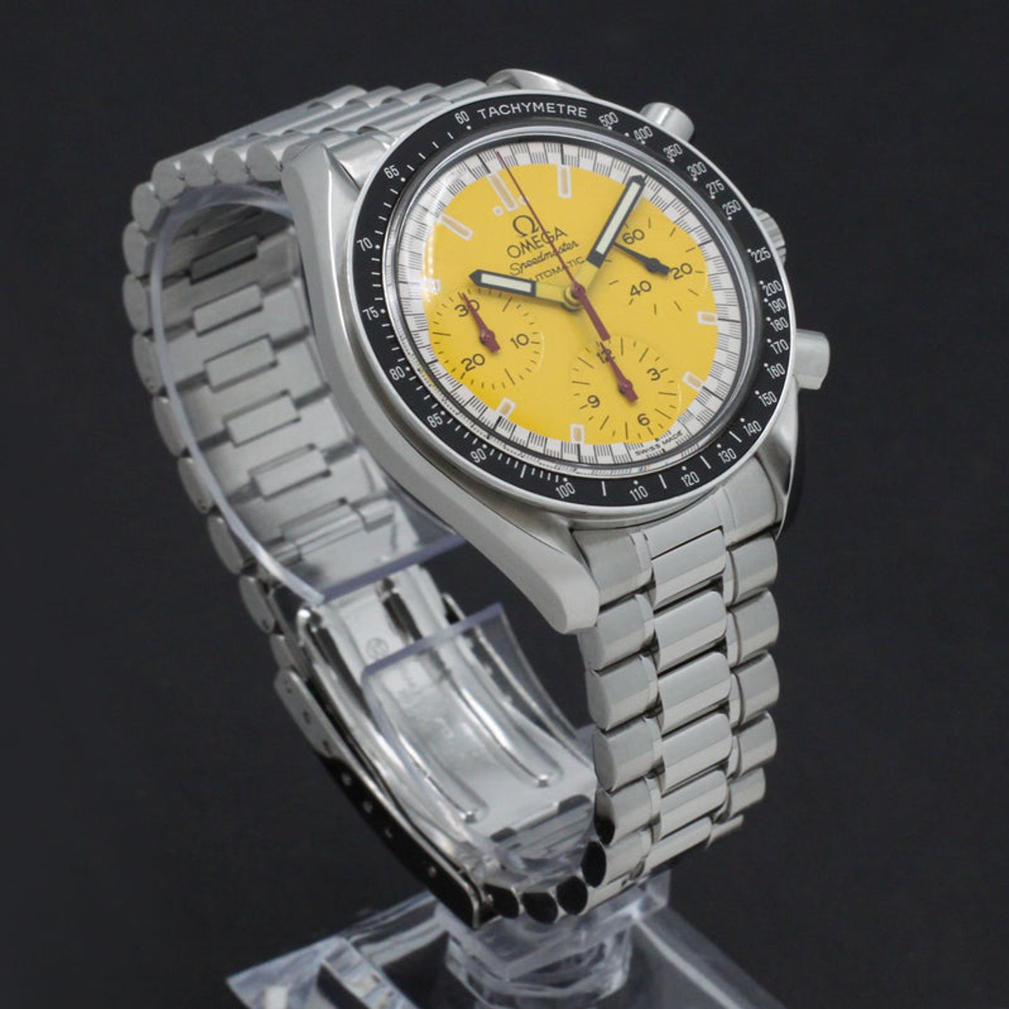 Omega Speedmaster Reduced 3510.12.00 (1996) - Yellow dial 39 mm Steel case (6/7)